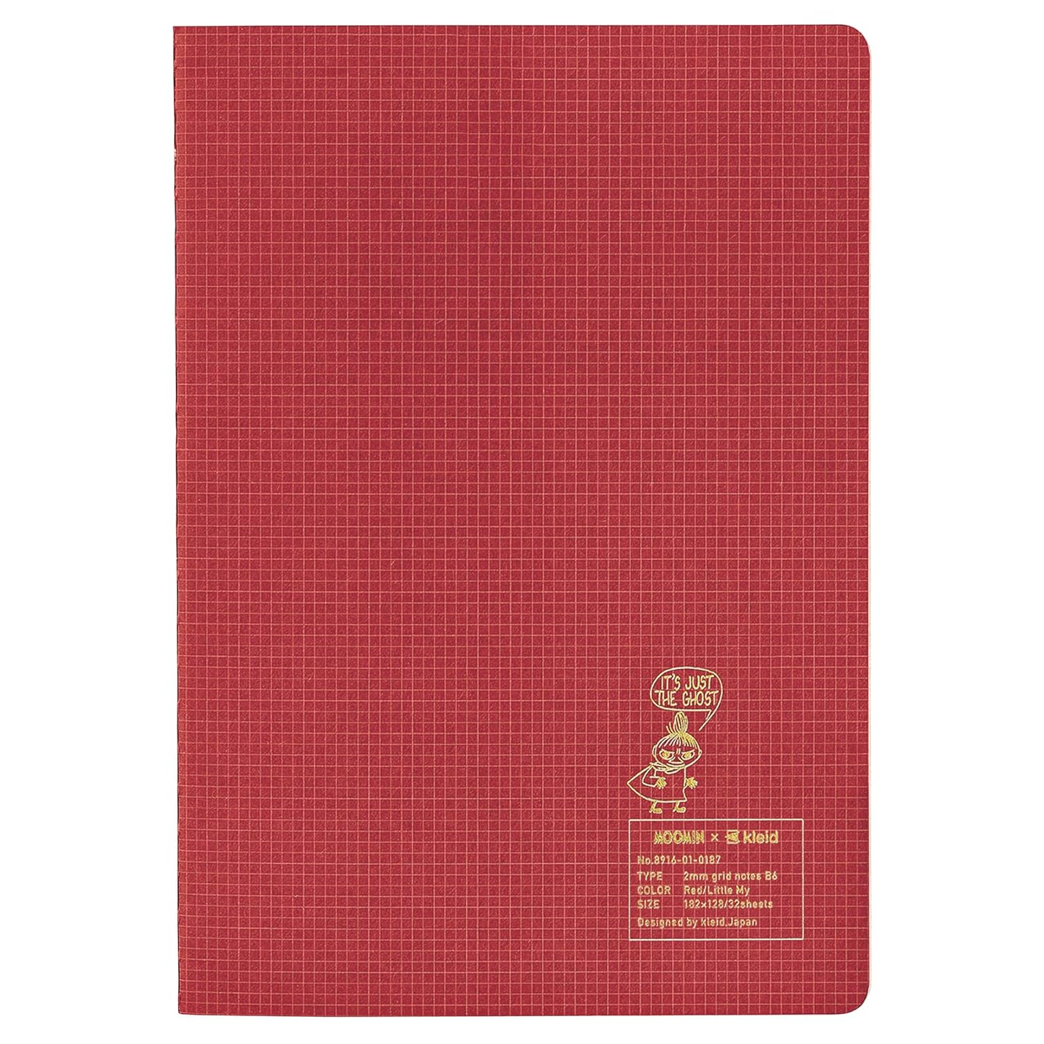 Kleid 8916-01 MOOMIN X Kleid 0.08 Inch (2 Mm) Grid Notebook, Red/Little Me, B6, 0.08 Inch (2 Mm) Square image number 3