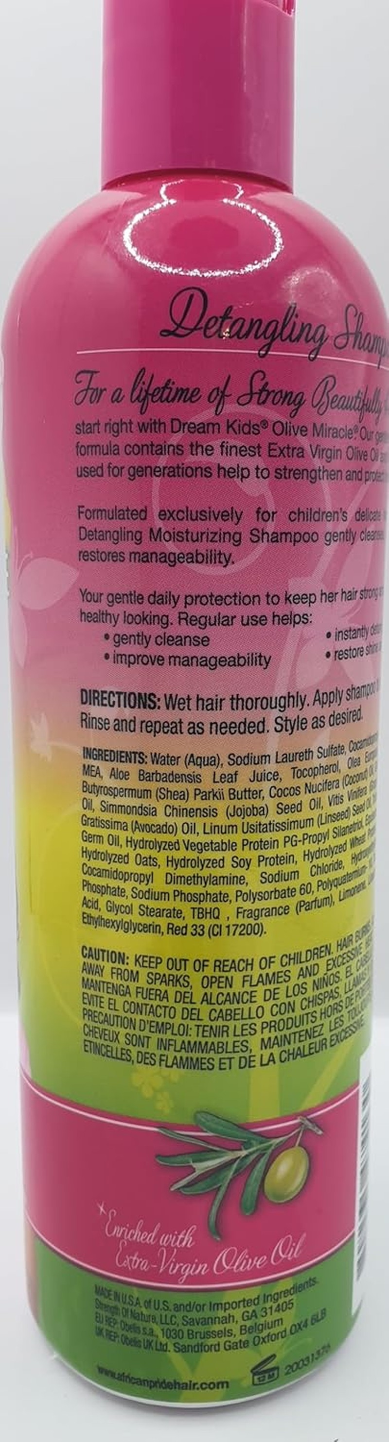 African Pride Dream Kids Olive Miracle | Set of 4 | Detangling Shampoo | 12 Oz | Detangling Conditioner | 12 Oz | Moisturising Oil | 8 Oz | Leave-In Conditioner | 425 G | image number 2