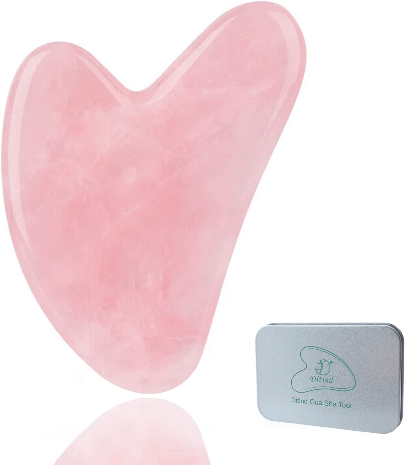Ditind Gua Sha, Guasha Tool for Face, Natural Jade Stone Gua Sha Tool for Face and Body SPA, Gua Sha Scraping Massage Tool for Toxins Prevents Wrinkles and Acupuncture Therapy