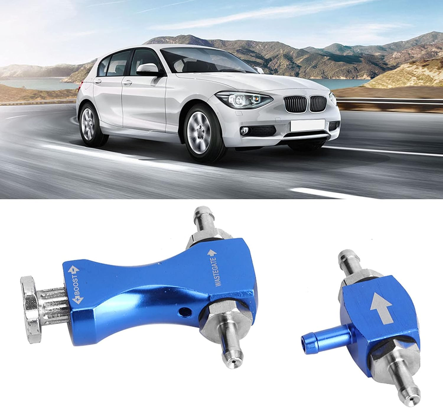 Turbo Wastegate, Easy Installation Adjust Air Pressure Protect Turbine Boost Gauge Kit Aluminum Alloy for Car image number 6