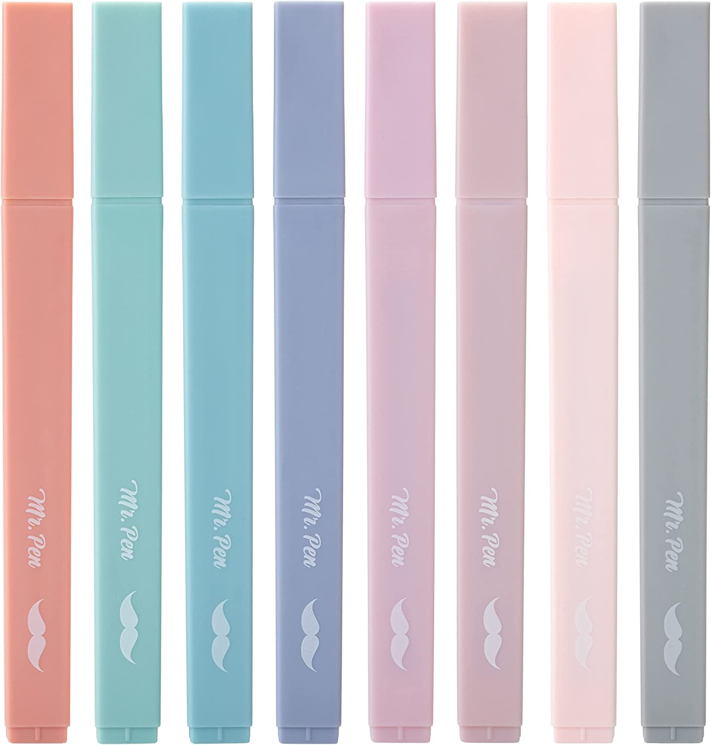 Mr. Pen- Aesthetic Cute Pastel Highlighters Set, 8 Pcs, Chisel Tip, Candy Colors, No Bleed Bible Assorted Colors