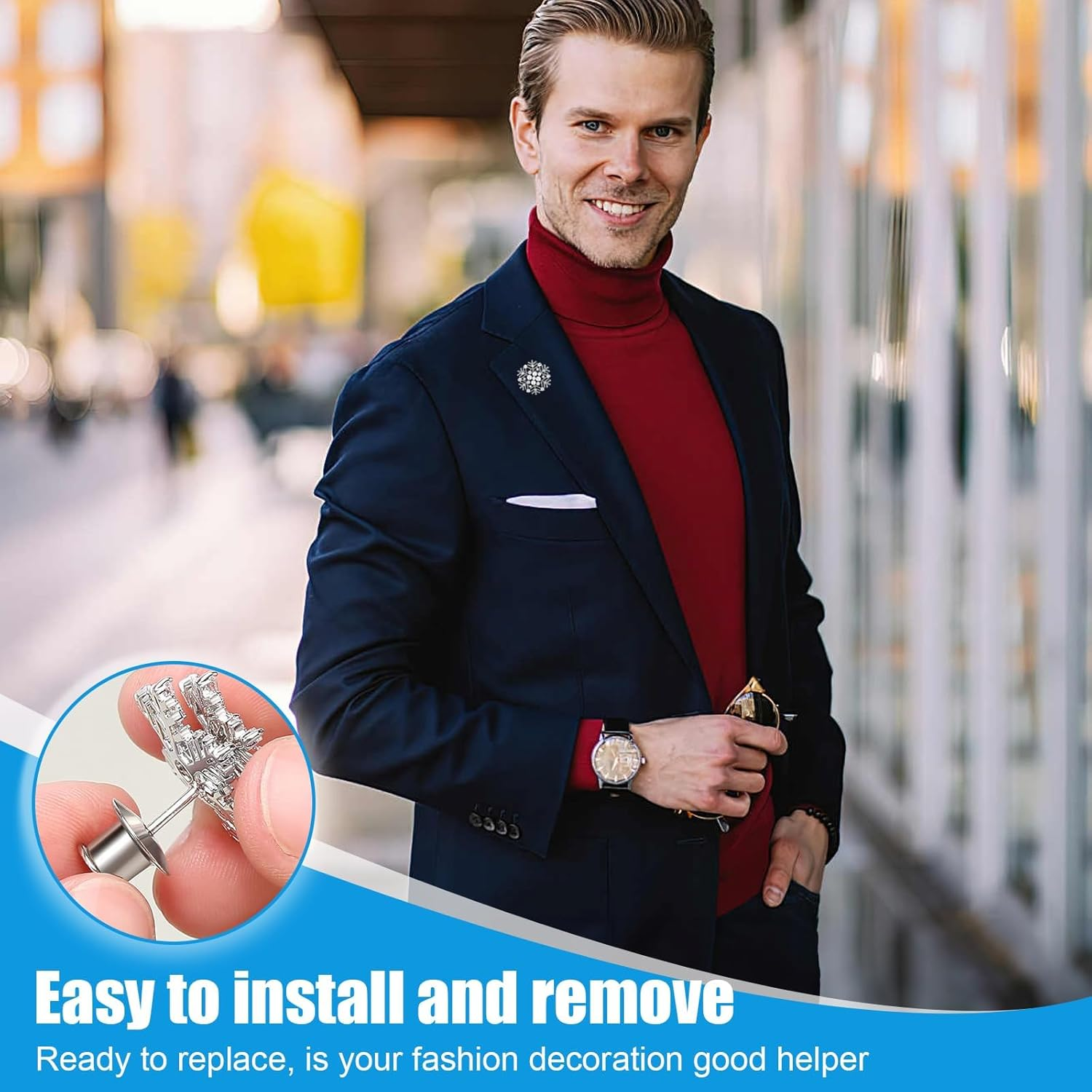 Pin Back, 35 Pcs Backs Locking Pin Keepers Clasp, Metal Locking Pin Backss for Jewlery, Crafts, Lapel Pins (Silver) image number 2