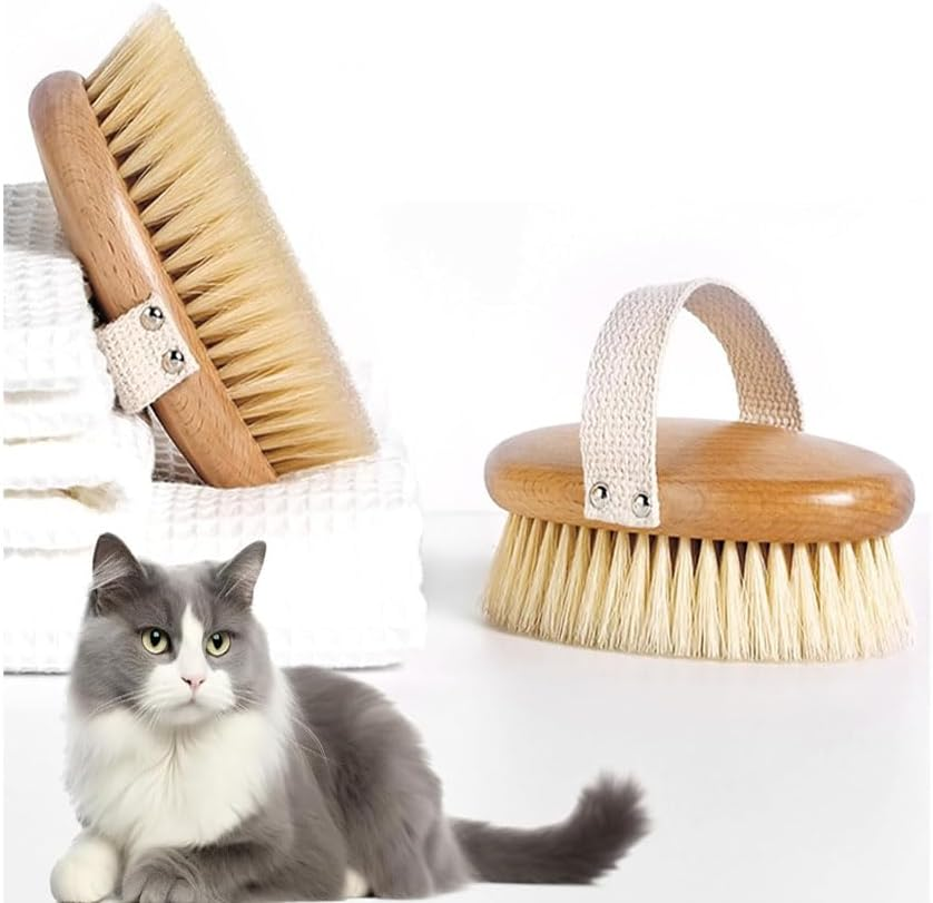 Limcryspp 1 Soft Bristle Pet Brush, Gentle Grooming, Smooth Coat for Dogs, Cats, and Puppies with Short Fur, Ideal for Daily Grooming image number 1