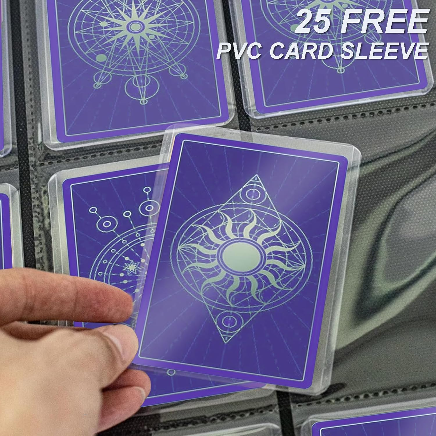 Yotsuba Toploader Binder, 9-Pocket Pages Sleeves Hold up 216 Toploaders, 25 Toploaders INCLUDED, Ringless Double-Sided Pockets for Trading Card Game, Sports, Premium Top Loader Storage image number 1