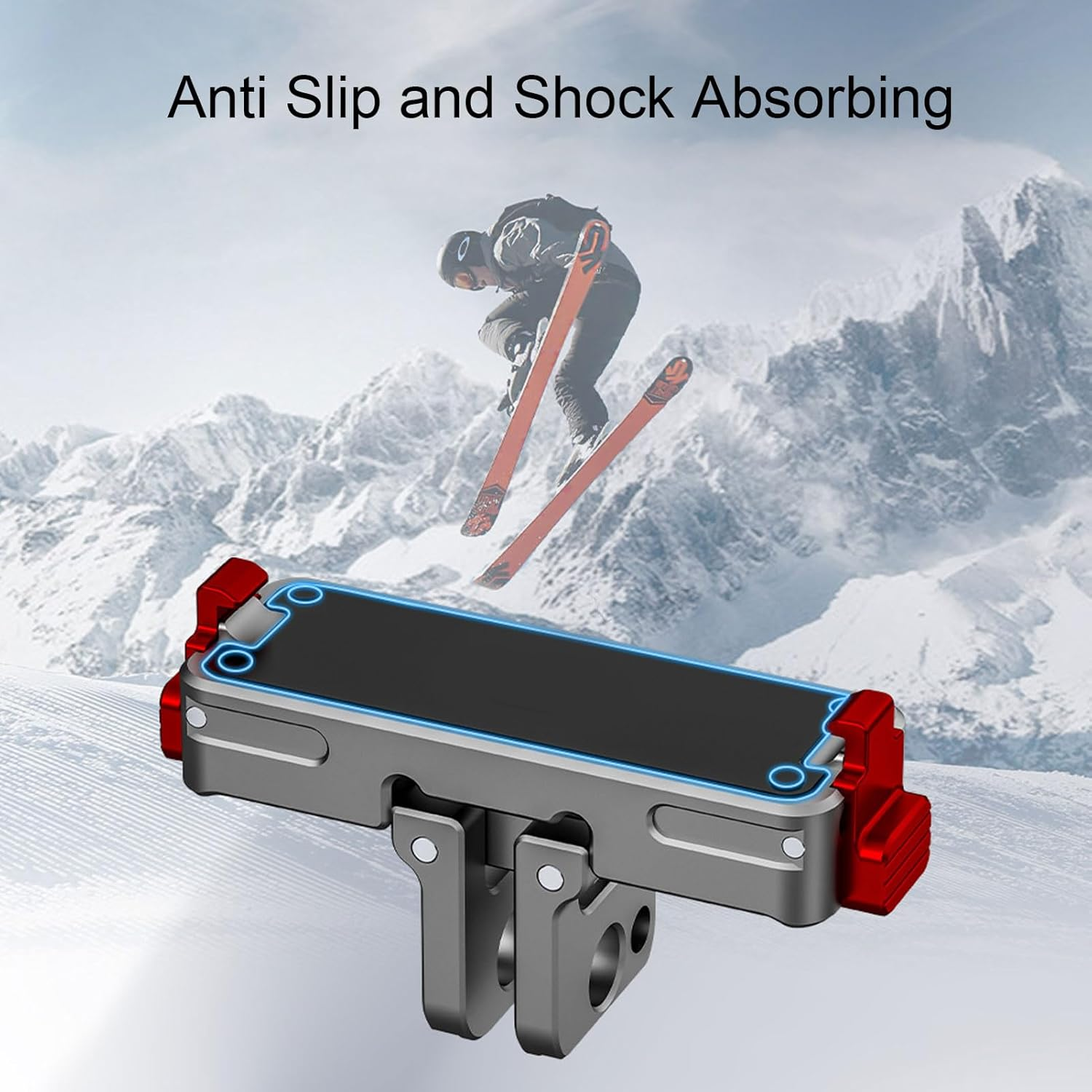 Wisoqu Magnetic Quick Release Adapter Mount Fit for Insta360 Go Ultra, Aluminum Alloy Extension Base with Foldable 2-Prong Interface & 1/4" Screw Hole image number 6