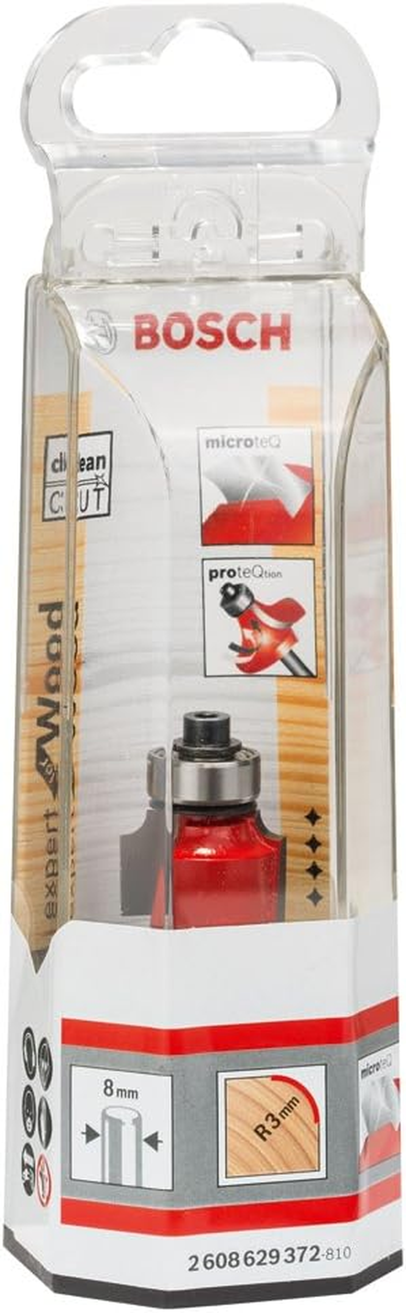 Bosch Professional Rounding Cutter Expert for Wood (For Wood, Diameter 18.7 Mm, Working Length 12.7 Mm, Hand Milling Accessory) image number 1