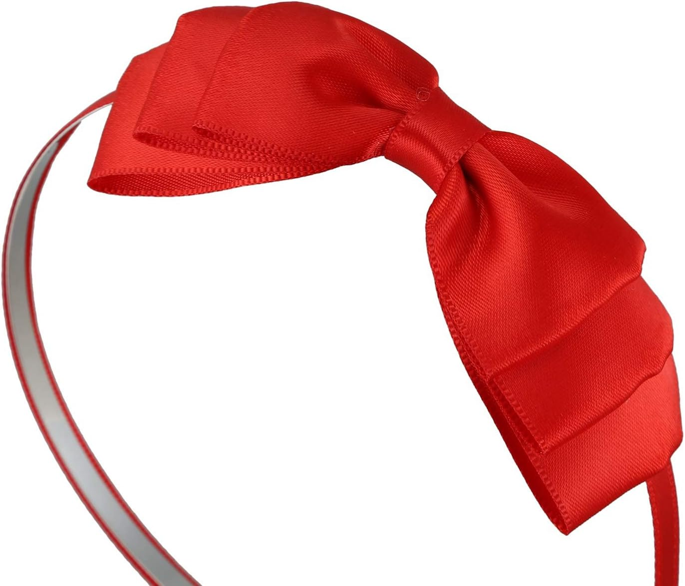Spacesea Bow Hair Band Soft Elastic Bow Headband Hair Accessories for Children Adults Red