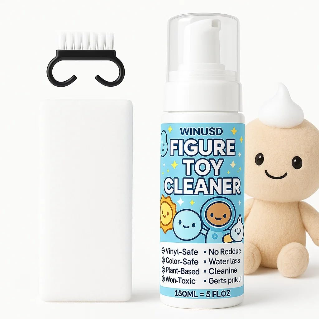Figure & Plush Toy Cleaner - 5Oz Foam Spray for Stuffed Animals & Soft Dolls with Brush & Cloth | No Rinse, Zero Residue, Color-Safe| Safe for Delicate Fabrics & Pets, for Plush Lovers image number 6