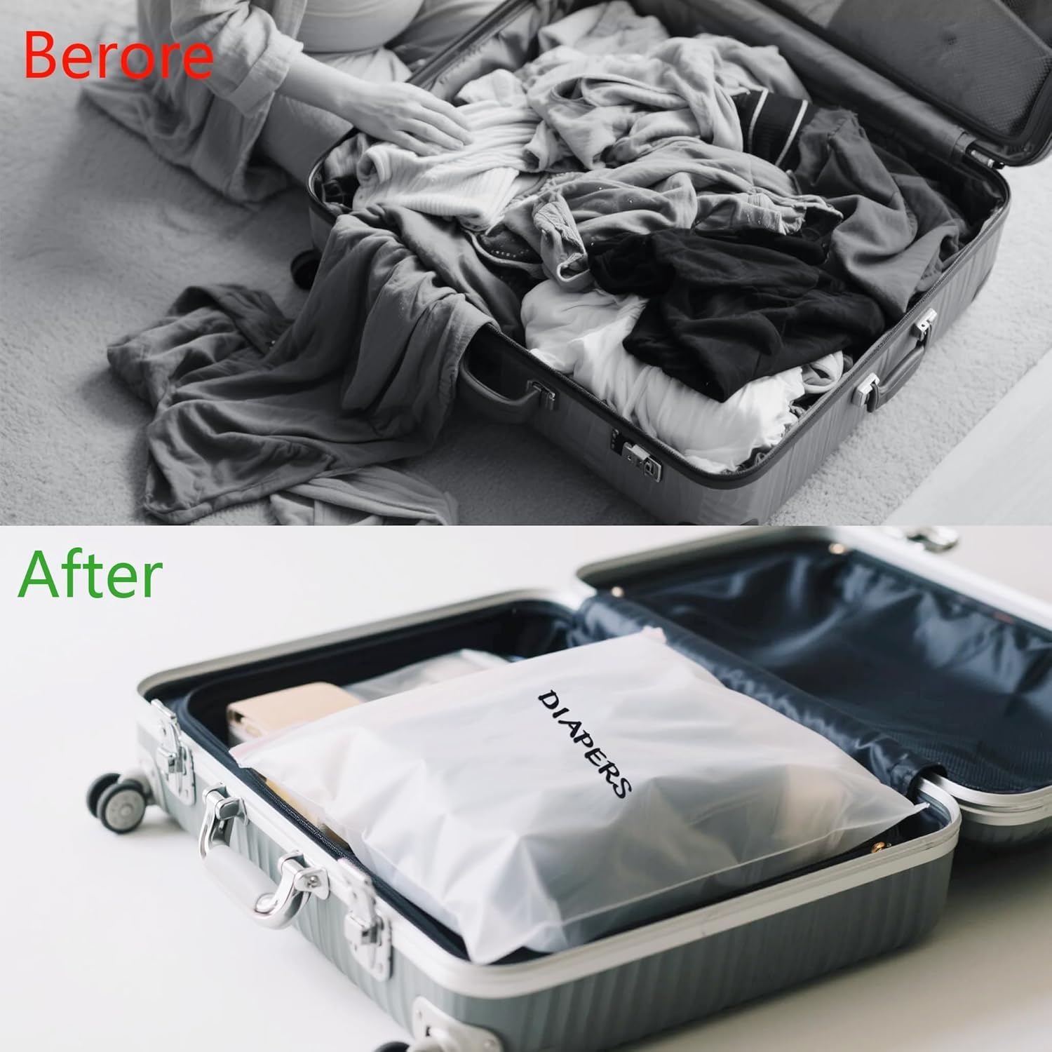 15Pack 13.8X10.6&Prime; Hospital Bags for Labor Delivery, Reusable Hospital Bag Maternity Essentials Organizing Pouches for First Time New Mom image number 2