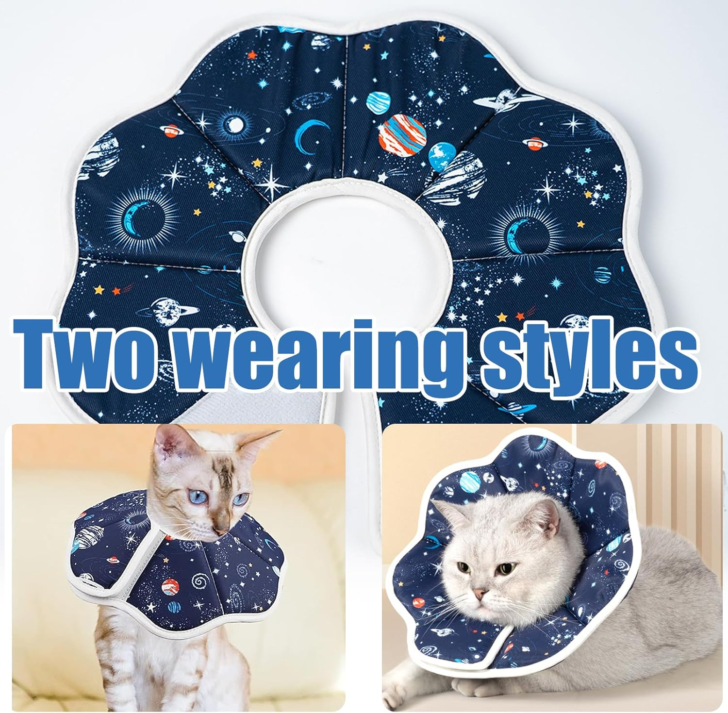 Adjustable Cat Collar, Soft Foldable, 19-25Cm Collar, M image number 2