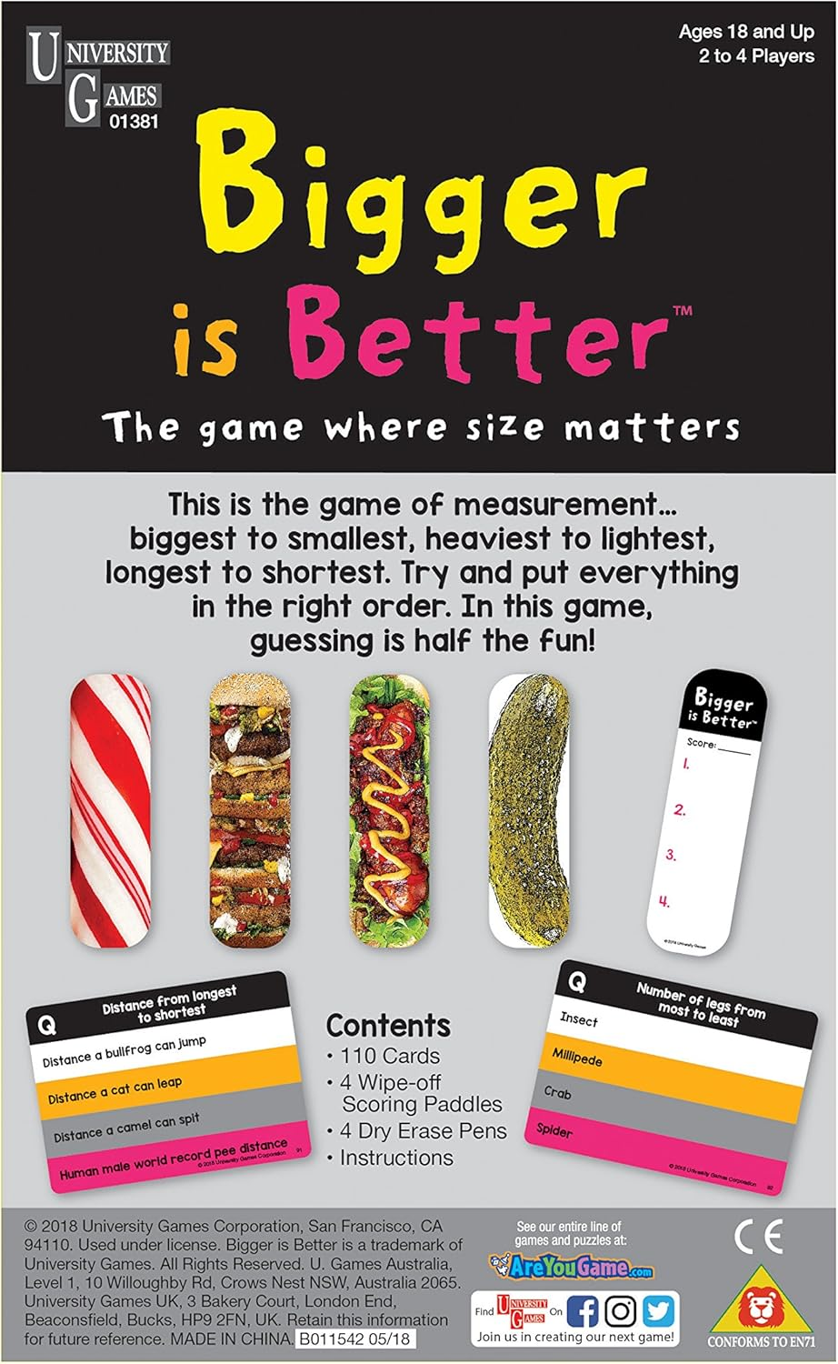 University Games 1381 Bigger Is Better Game image number 1