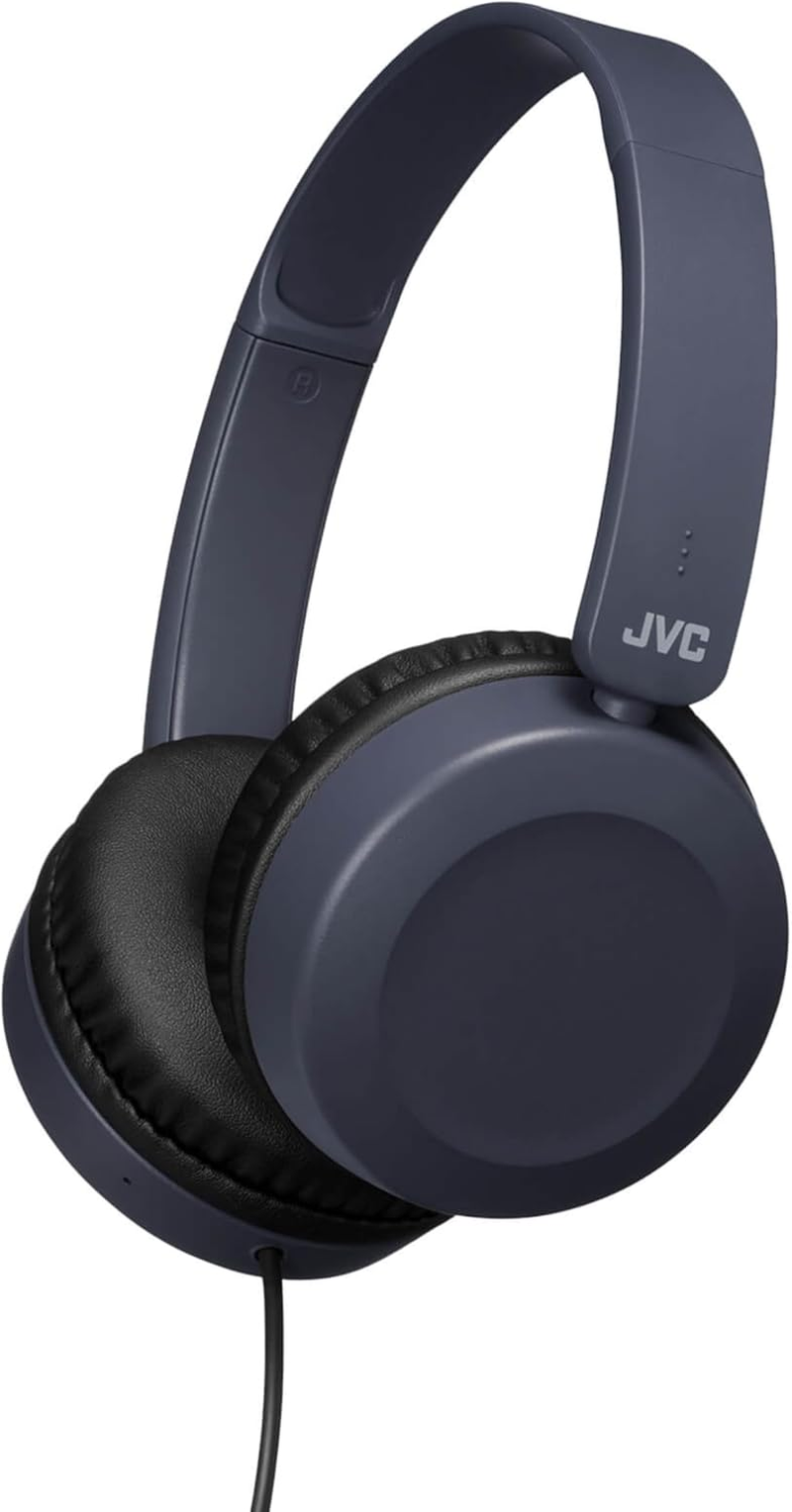 JVC HA-S31M Wired Over-Ear Headband Headphones with Microphone & Remote - Slate Blue