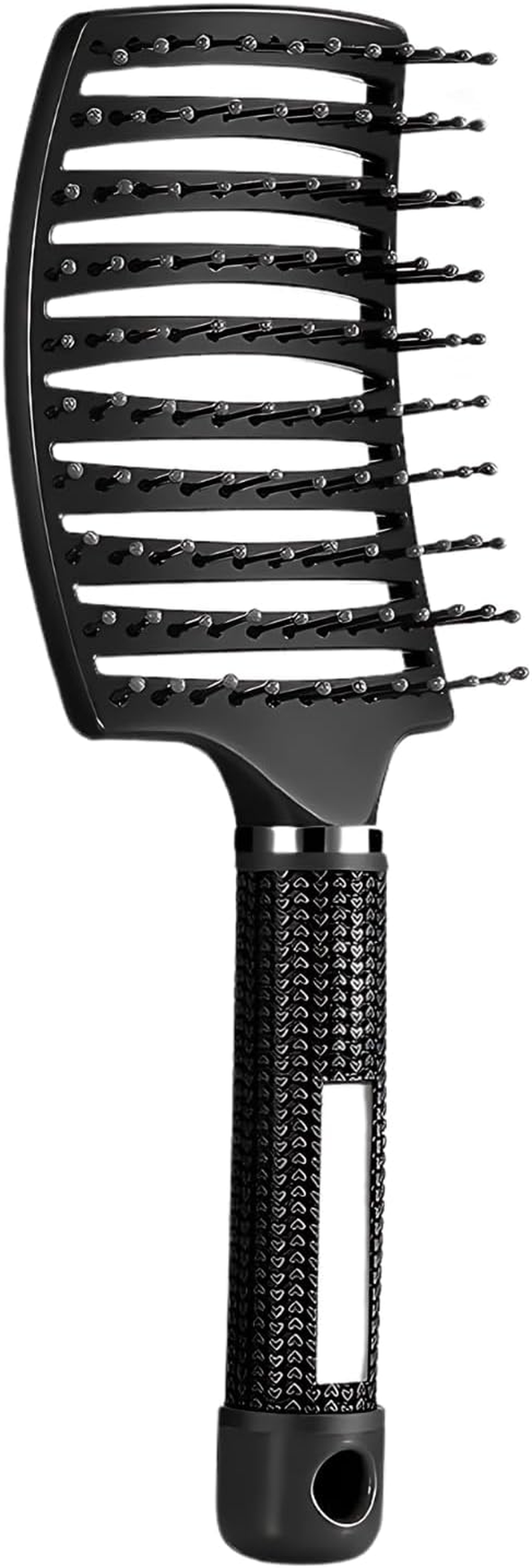 EZONEDEAL Detangler Hair Brush, Hair Brush, Ultra-Soft Intelliflex Bristles, Curved Vented Brush for Blow Drying, Anti-Static Bristles Massage, Hair Brush Detangling Brush for Women & Men (Pink)