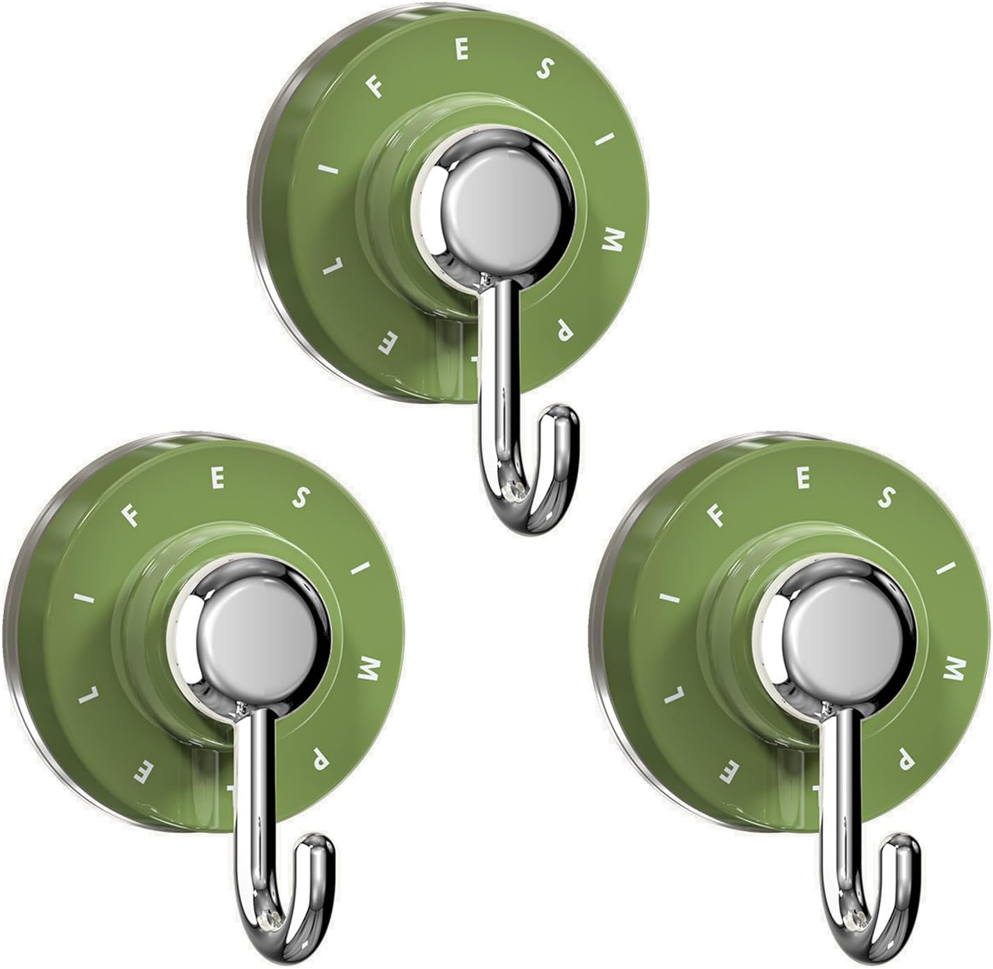 Aofly 3 Pcs Suction Cup Hooks, Key Holder Wall Mount, Door Hanger, Waterproof Wall Hooks for Shower Towel, Coat, Key, Hat, Reusable Vacuum Suction Hooks for Bathroom Kitchen (Brown)