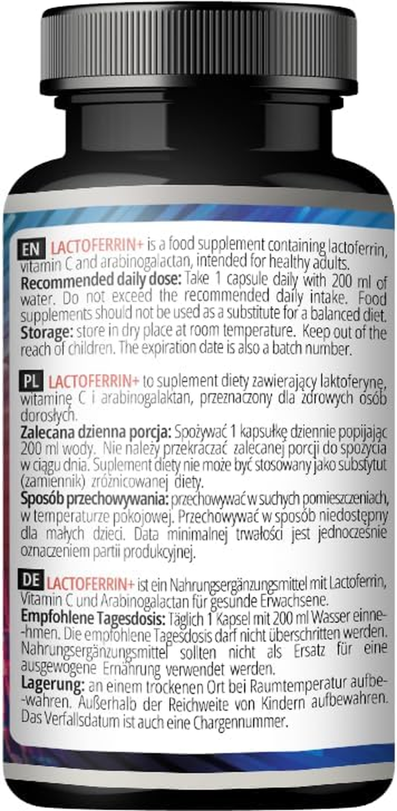 Lactoferrin+ 100 Mg - with Vitamin C and Arabinogalactan - 60 Vegan Capsules - 2 Month Supply - for Enhanced Immunity and Iron Absorption - by Apollo'S Hegemony image number 5
