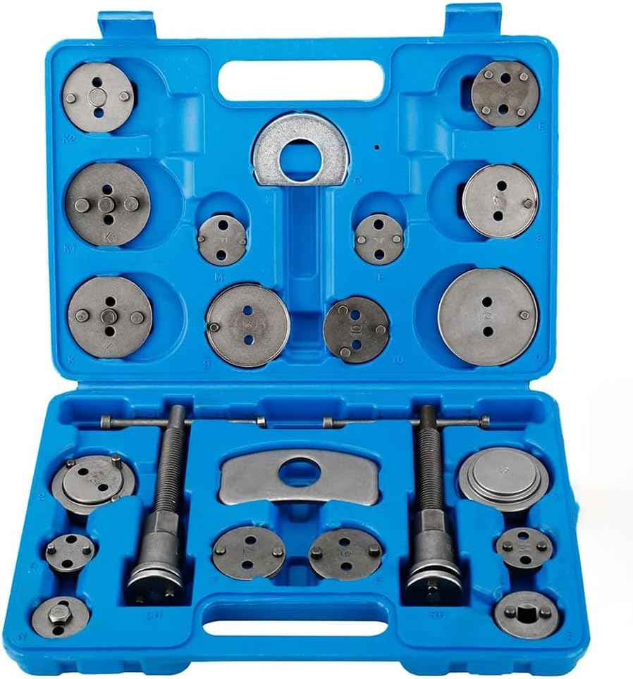 MTSDM 22Pcs Disc Brake Caliper Piston Rewind Tool Kit, Heavy Duty Disc Brake Piston Caliper Compressor Rewind for Brake Pad Replacement Reset Brake Cylinder Return Brake Pad Removal Fits Most Autos image number 4