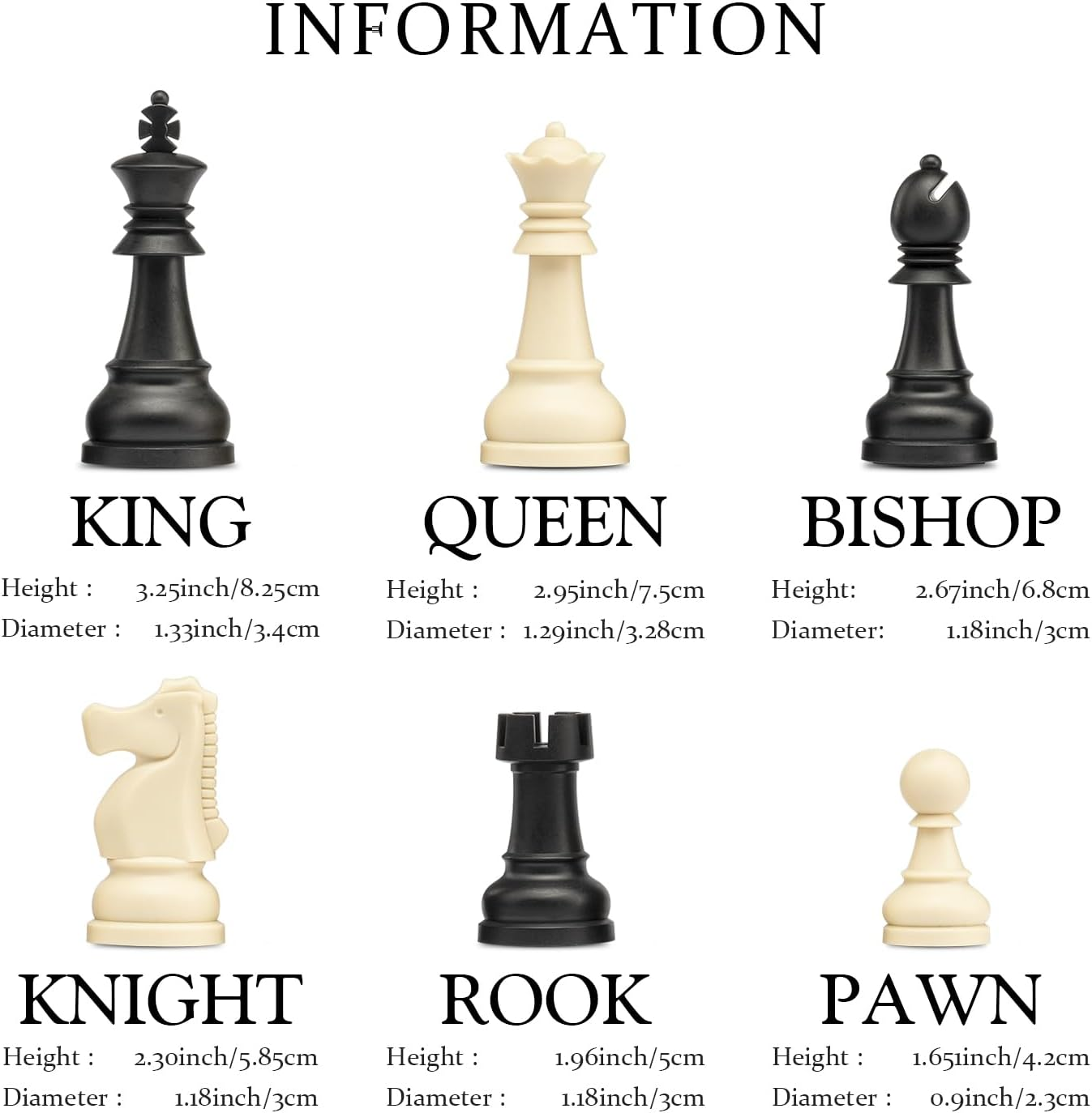 A&A Travel Chess Set / 15''X15'' Foldable Silicone Chess Board / 3.25'' King Height Plastic Staunton Pieces/Storage Bag image number 3