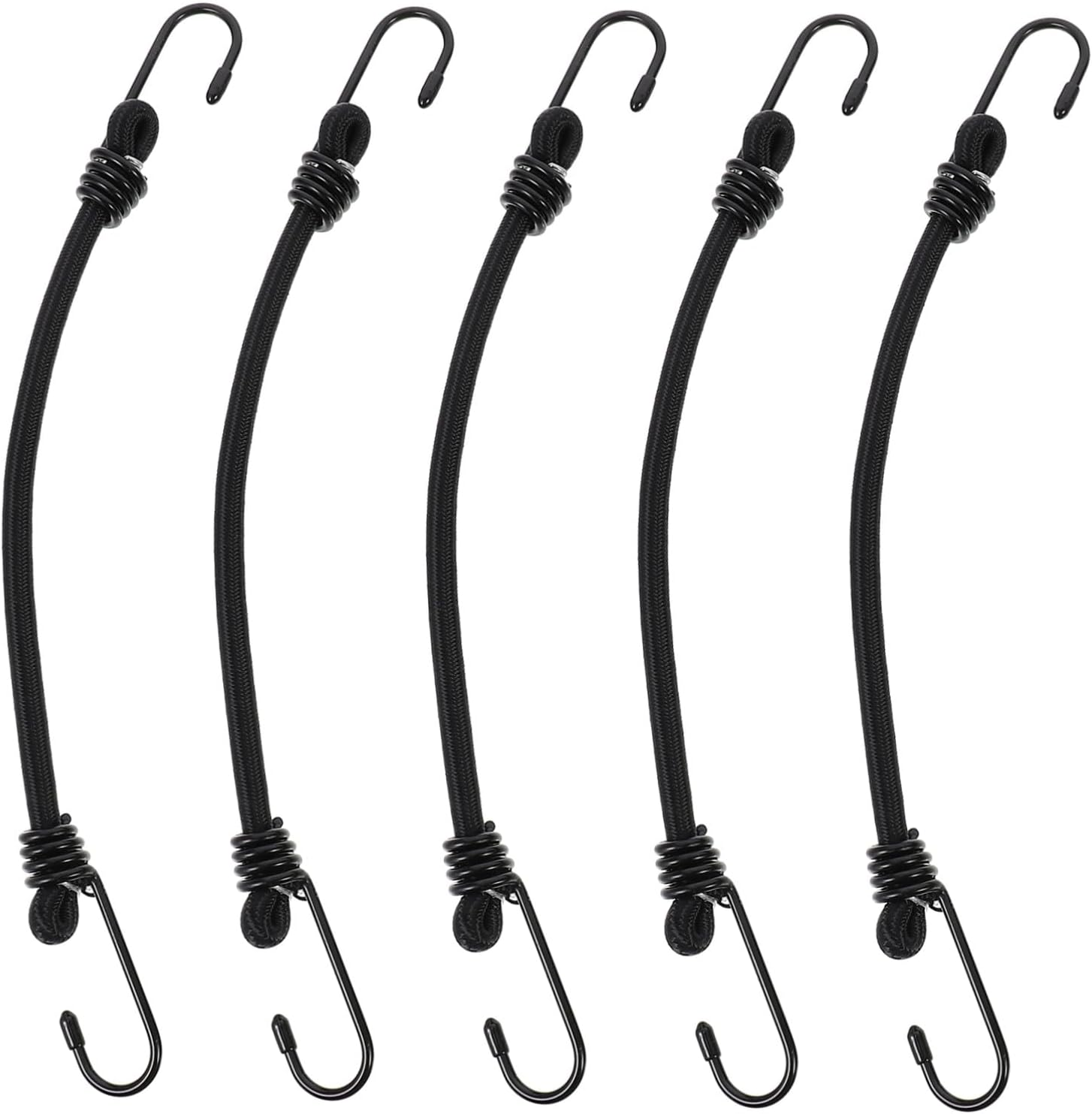 UKCOCO 5Pcs Strapping Hook Rope Elastic Bungee Cords Hooks Luggage Fixing Belt for Travel Gear and Cargo Fixed Belt image number 3