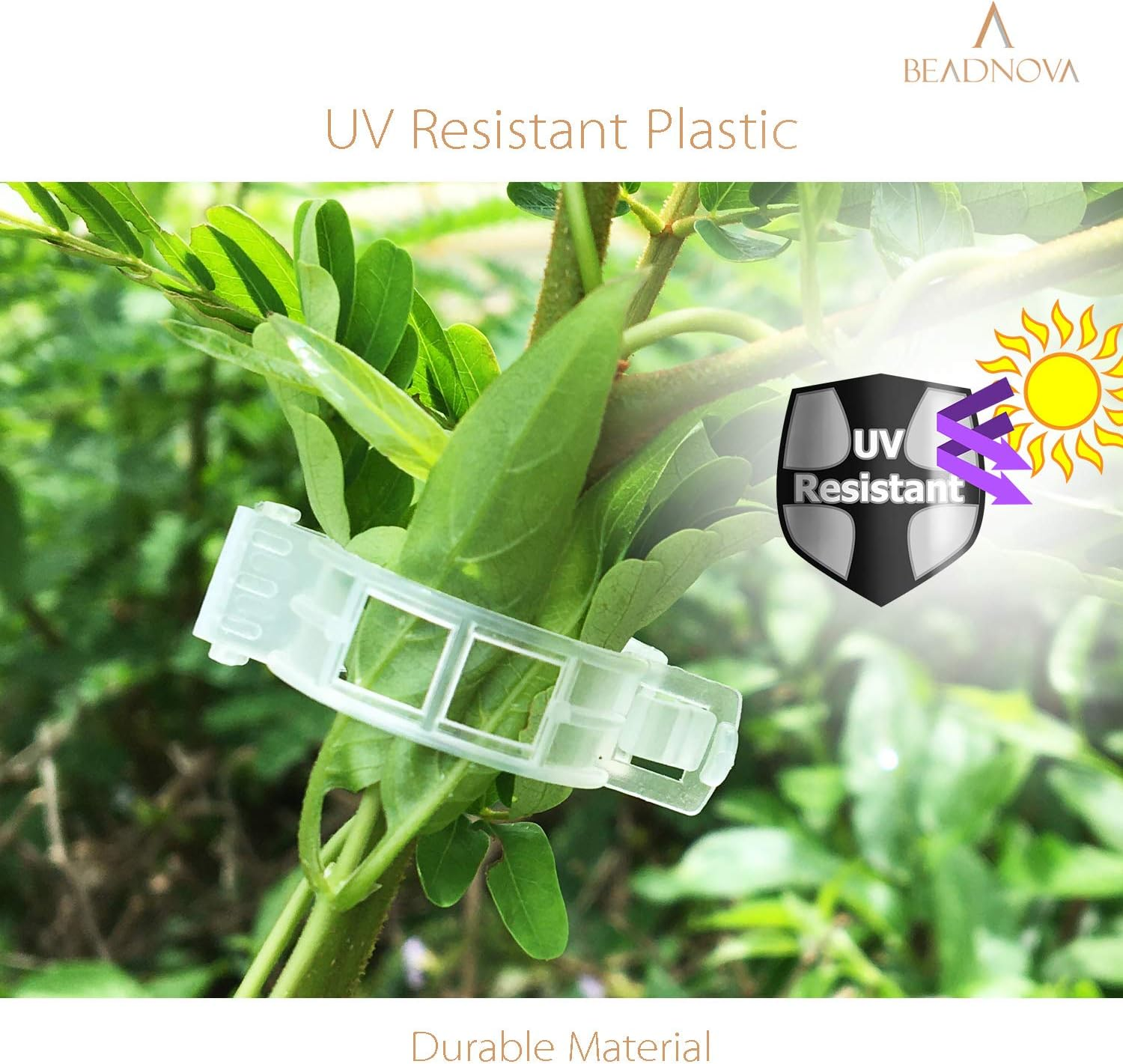 BEADNOVA 150Pcs Tomato Clips Plant Clips Garden Clips Vine Clips Tomato Trellis Clips for Tomato Vine Vegetable (150PCS) image number 6