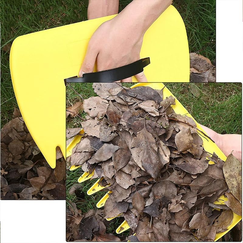 AIMALL 2PCS Garden Leaf Collection Rake &ndash; 13.4 X 9.6 Inch Lightweight Plastic Leaf Grabber for Outdoor Debris and Gardening Cleanup image number 3