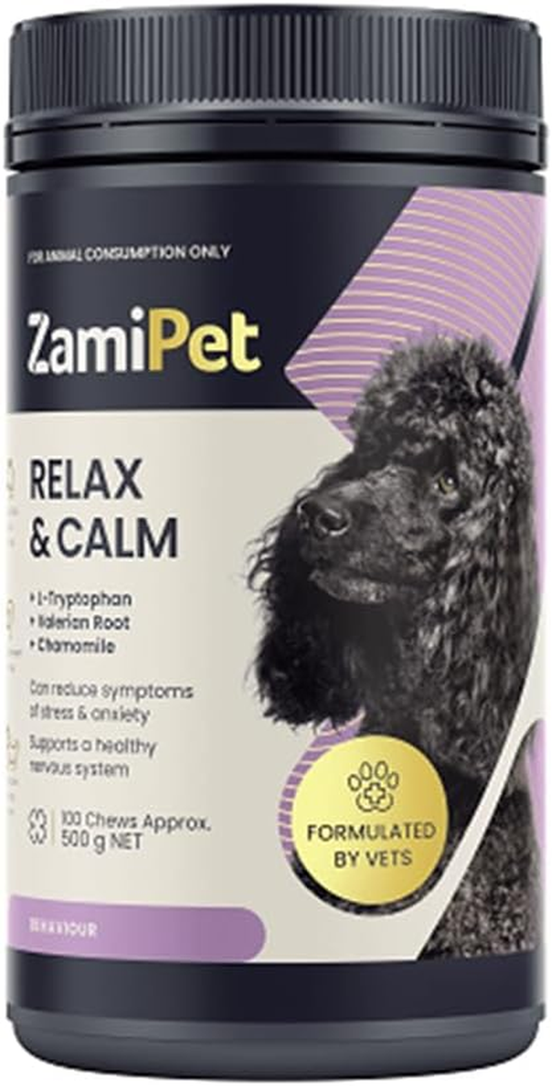 Zamipet Relax & Calm Supplement 100 Chews for Dogs 500 G