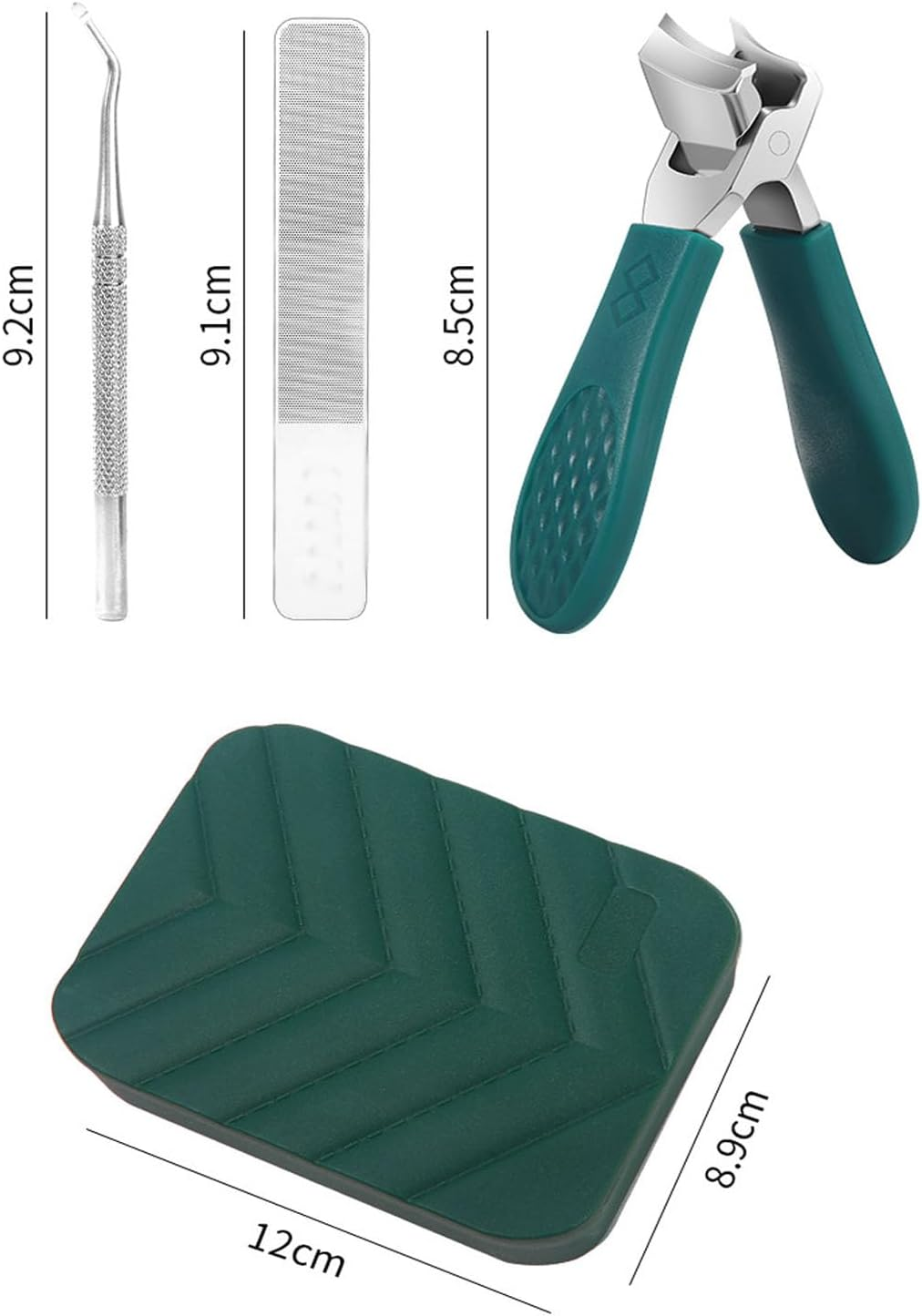 Eagle Beak Angled Nail Clippers 3-Piece Set, Wide Jaw Opening Anti-Splash Slanted Nail Clipper, Long Handle Anti-Splash Design, Nail Clippers for Ingrown Toenail and Thick Nails (1 PCS-B) - 1 Pcs-B image number 2