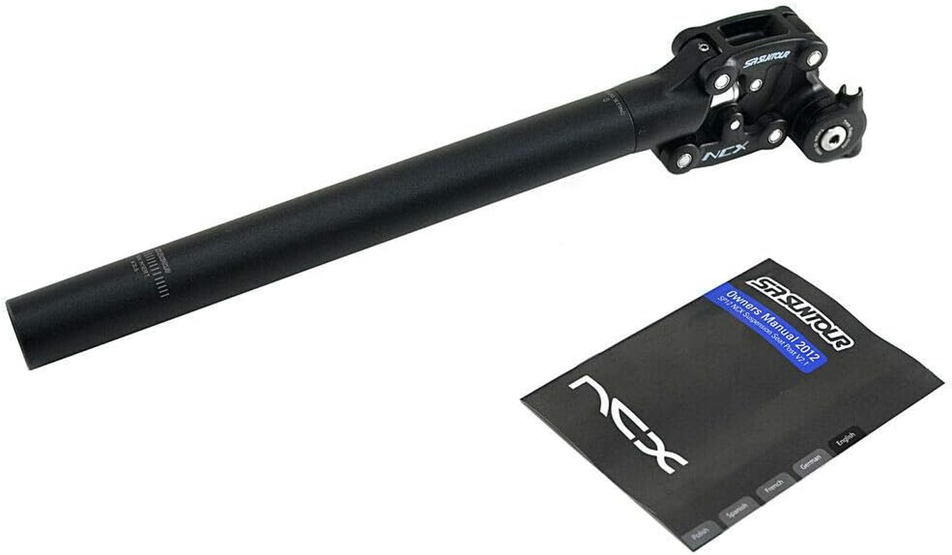 SR Suntour SP12 NCX Suspension Seat Post with Protective Cover 31.6X400Mm,Black, VK2353 image number 2