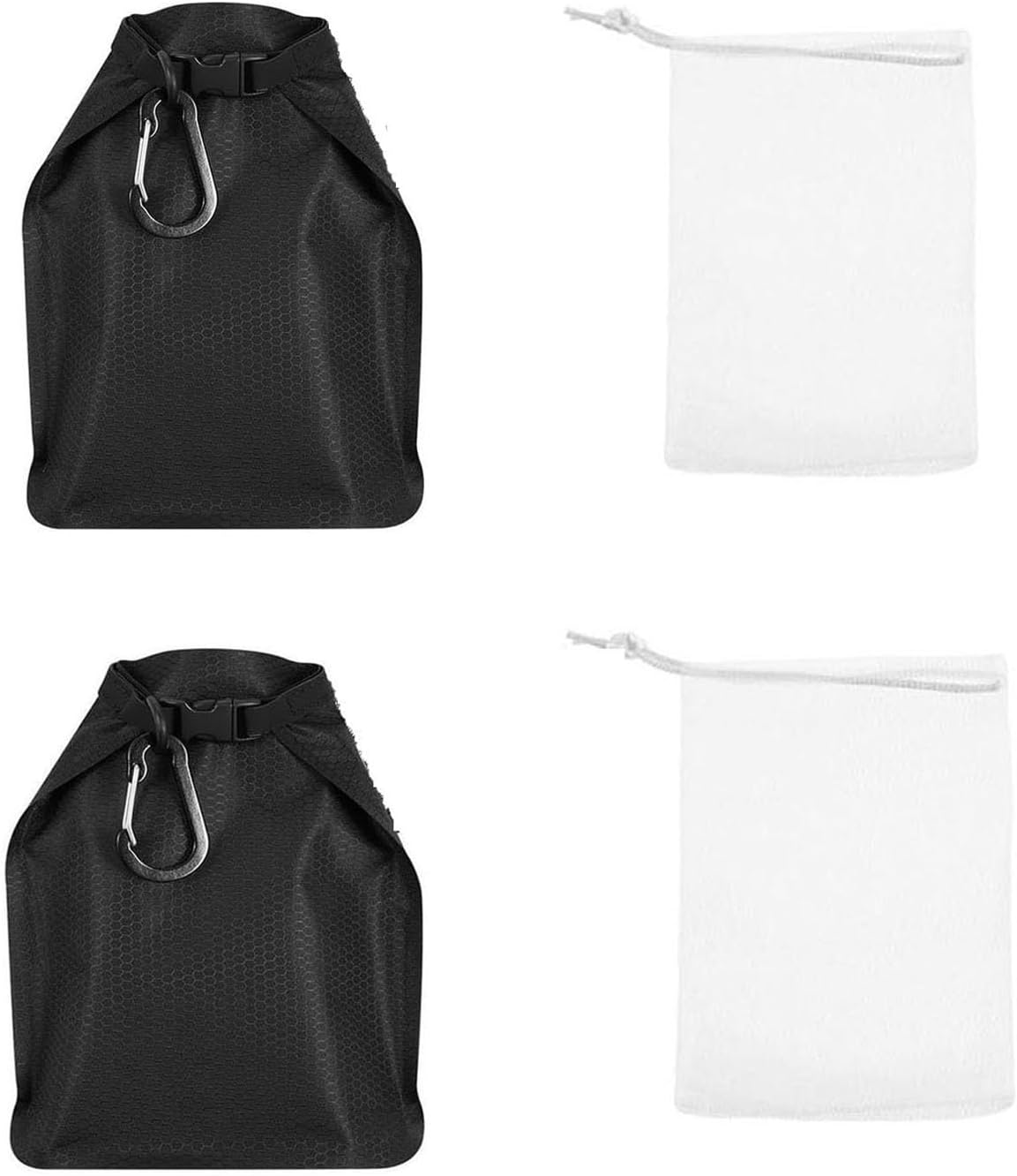 Limcryspp 2 Travel Soap Bag - Waterproof, Leak-Proof, Portable Soap Box, Foldable Shampoo Soap Storage Bag, Perfect for Camping and Travel Enthusiasts (A)