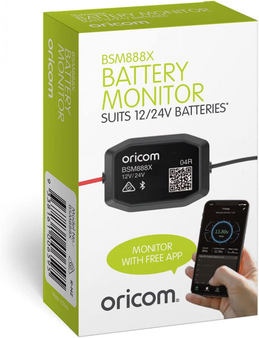 Oricom BSM888X 12V/24V Battery Sense Monitor - Battery Sense App, Smartphone, 12/24 Volt Batteries, IP65 Ingress Protection, Short-Circuit and Reverse Polarity Protection, Car image number 3