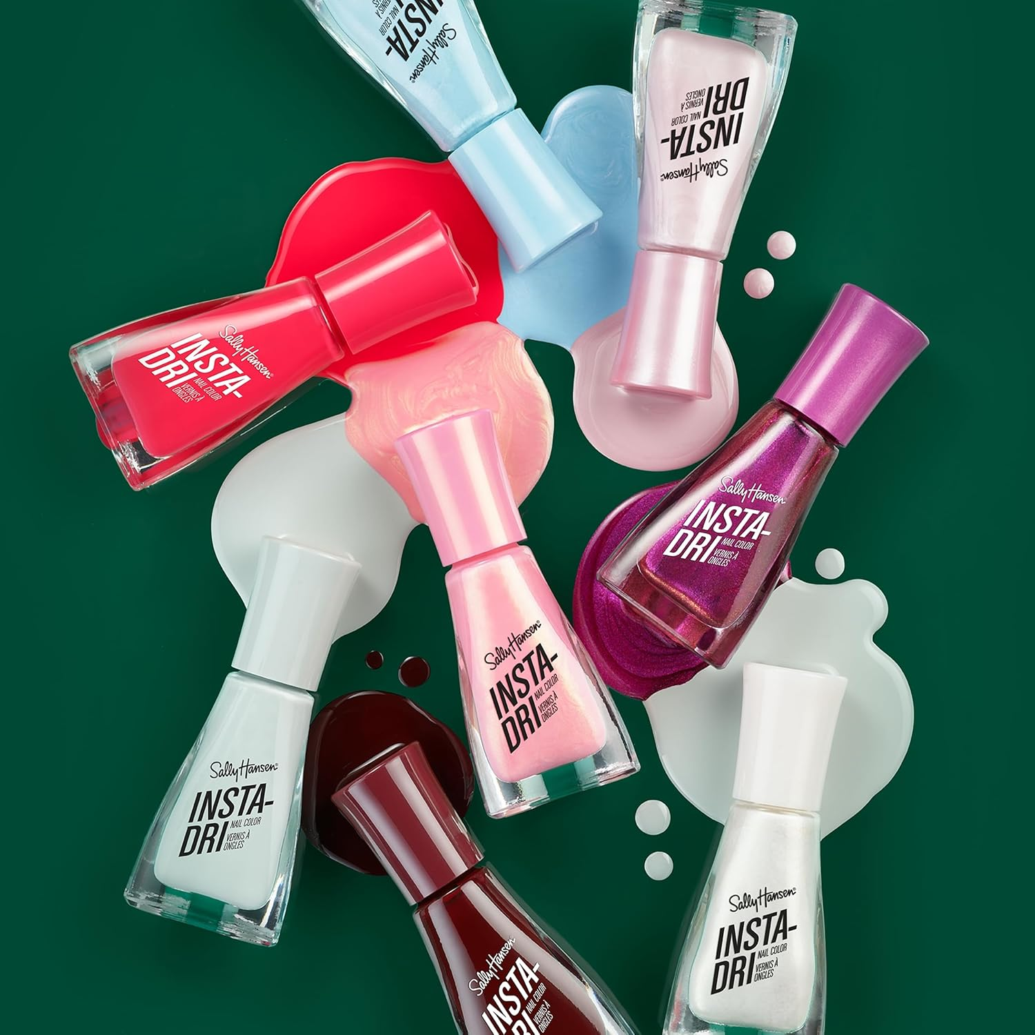 Sally Hansen Insta Dri Nail Polish - Pink Plush​, Fast-Drying, Vegan Formula, Lasting Color, 9.17Ml image number 4