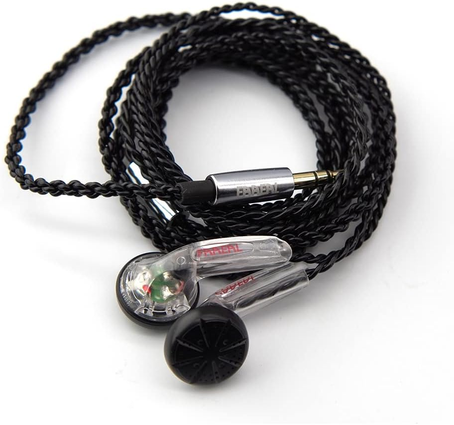 FAAEAL Snow-Lotus 1.0/1.0+ Hifi Earphone 64 Ohm DIY Heavy Bass Sound Quality Music Earphones DJ Earphones (Snow-Lotus 1.0, Transparent) - Transparent image number 2