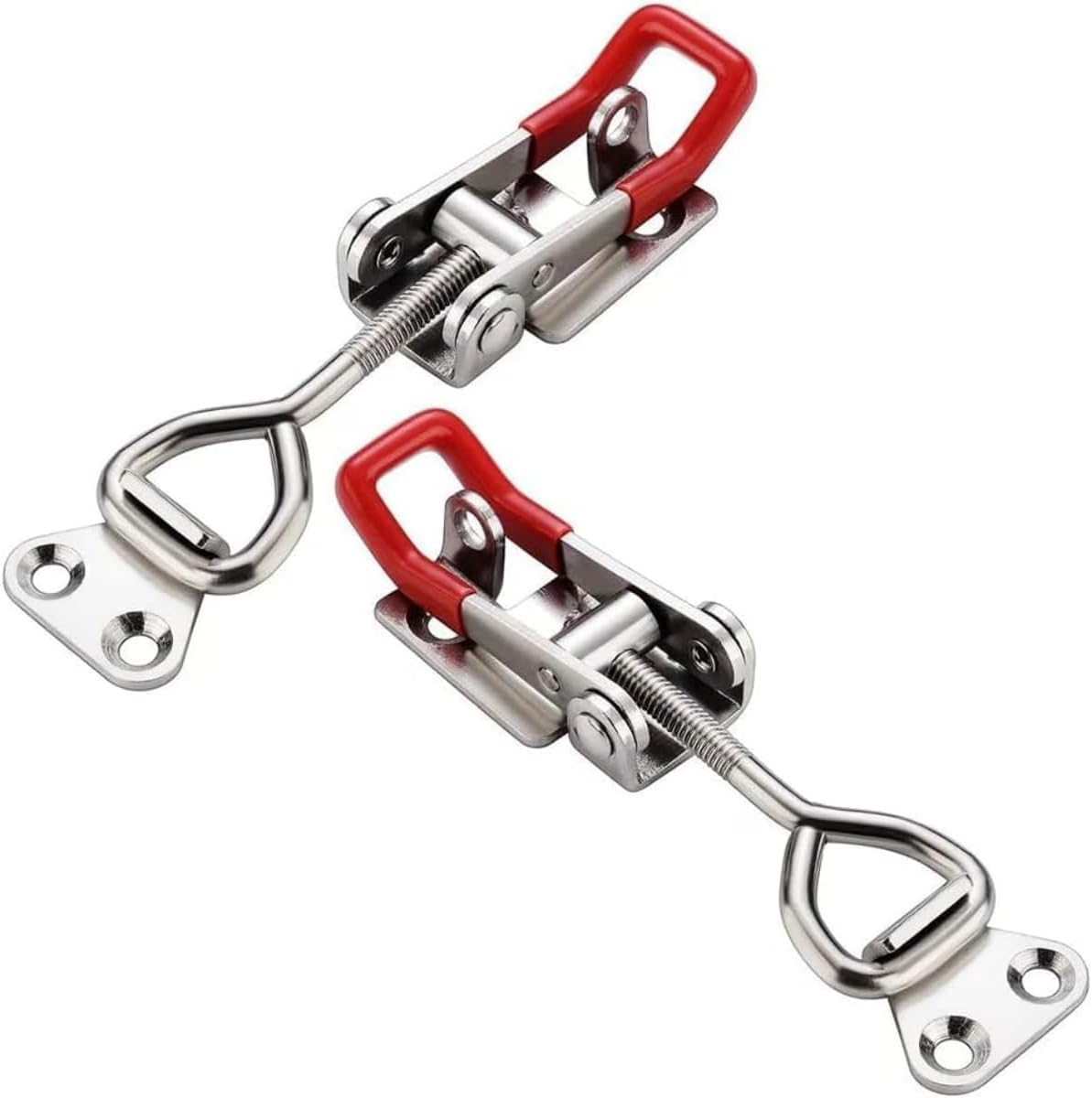 2PCS Stainless Steel Toggle Clamps - 122Mm Lockable Latch, Adjustable Clamps for Box Drawer Cabinet (122Mm) image number 2