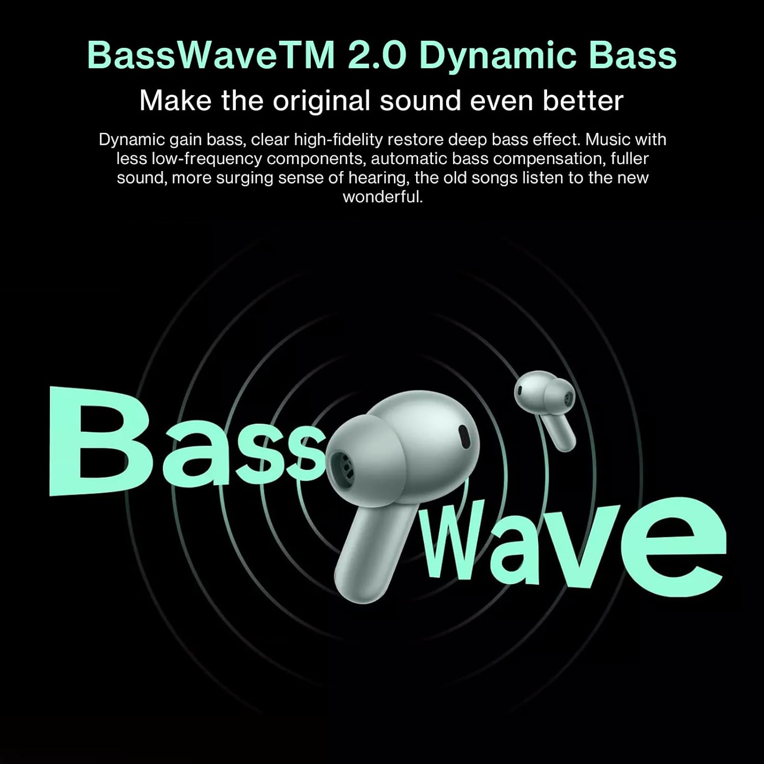 Oneplus Buds 4 Wireless Earbuds,Bass Wave In-Ear Buds,Ip55 Tri-Mics AI Earphone,Up to 55Db Adaptive Noise Cancellation,Up to 45Hrs Battery,Green - Grey image number 7