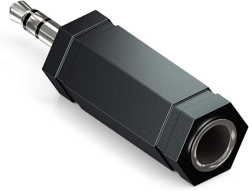 Deleycon Stereo Audio Jack Adapter 3.5 Mm Male to 6.3 Mm Female Hifi Jack Converter Adapter Plug Receiver Home Cinema Headphones Pack of 2 image number 3