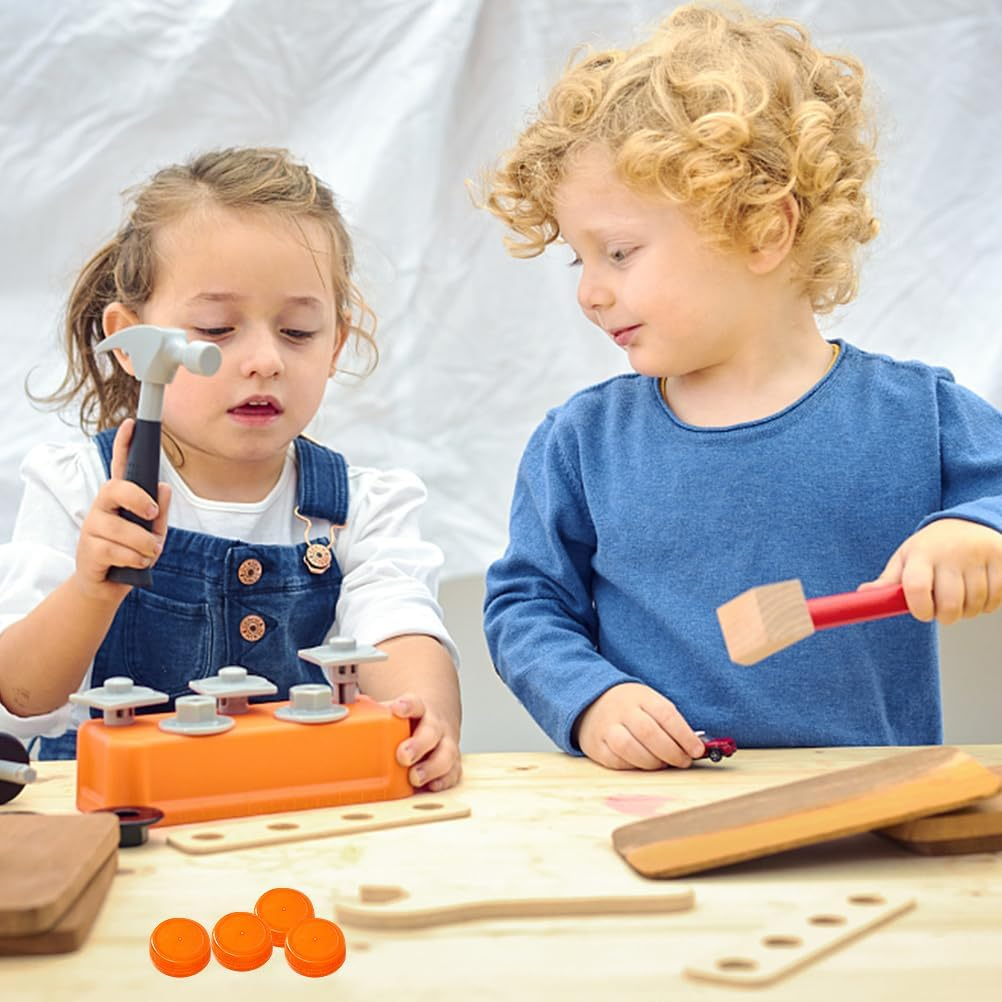 POPETPOP 200Pcs Bottle Cap Bottle Lid Bottlecaps Decor Bottles and Caps Embellishments Caps Stoppers for Bottles Milk Bottle Tops Decked Kids Crafts Child Bottle Stickers Plastic Flat image number 5