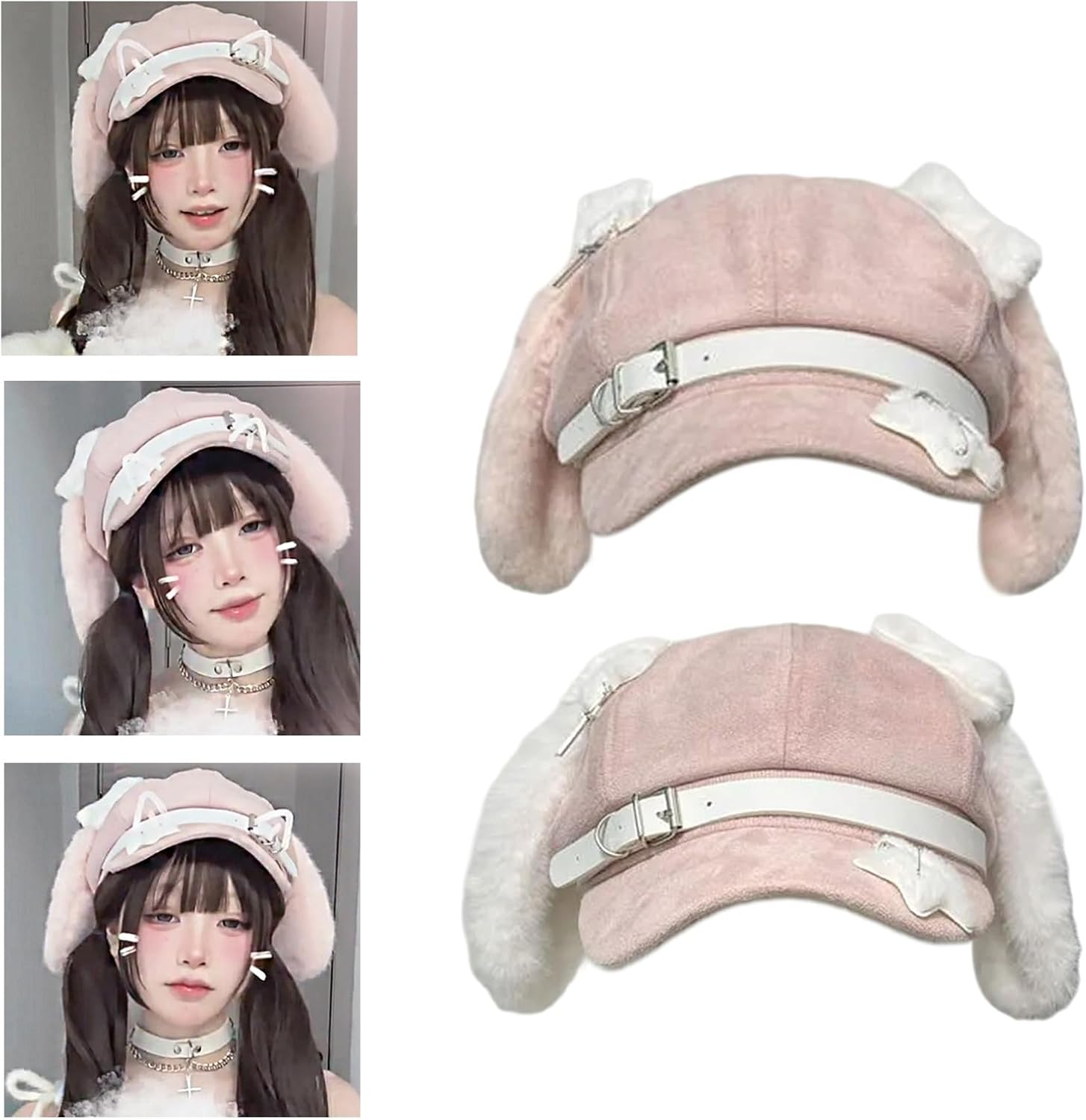 Handmade Vintage French Heart Girls Hat with Elegant Lace Bowknot for Easter, Wedding, Holiday Photography, Birthday Party image number 4