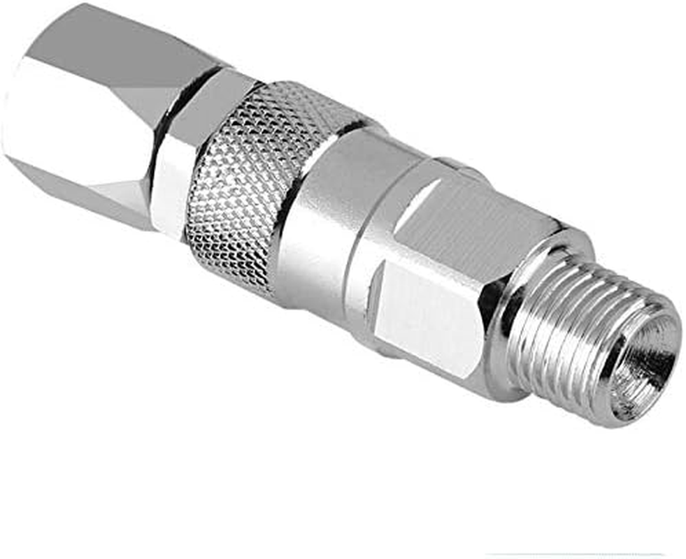 Hose Swivel Joint 1/4" Stainless Steel Swivel Joint for Airless Spray Gun and Airless Hose Silver image number 6