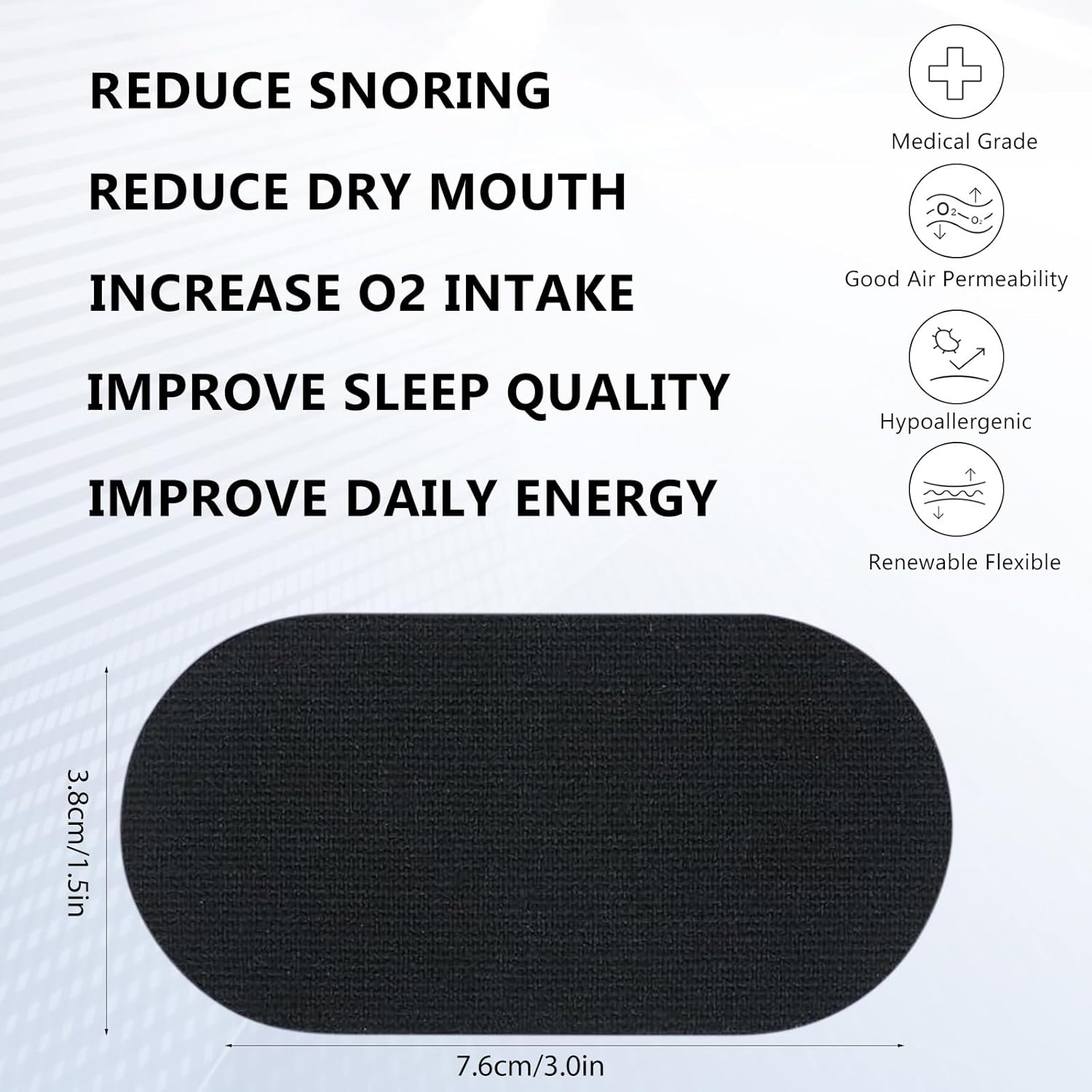 Mouth Tape for Sleepin, anti Snoring Sleep Tape - 60 Pack image number 5