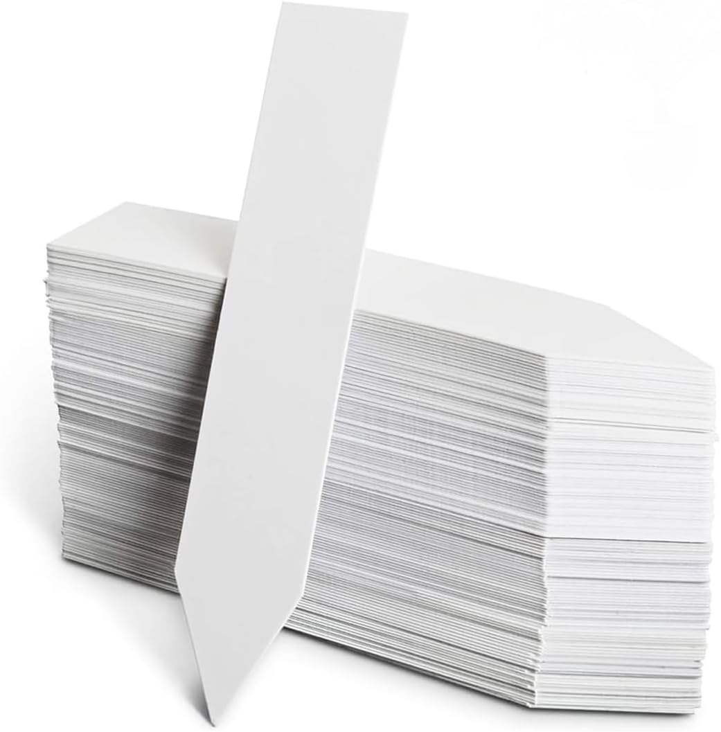 Garden Stake Tags Plant Labels Garden Labels Vegetable Gardening Sign Plastic Waterproof Plant Tags(4 Inch 100 Pcs White) image number 4