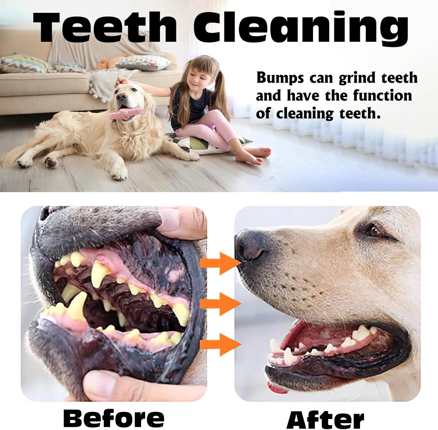 KASESSS Dog Chew Toys, Slipper Shaped Puppy Teething Toys, Interactive Dog Toys for Boredom Indestructible Dog Toys Rubber Puppy Chew Toys for Home and Outdoor Portable Tough Dog Toys image number 2