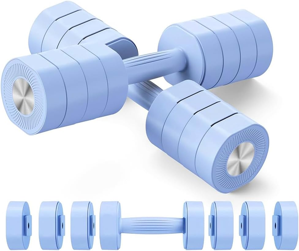 Adjustable Dumbbells Set,4 in 1 Hand Weights Set,Quick-Change Disc,With TPU Soft Rubber Handle,For Women & Men,Home Gym Exercise Workout Strength Training Equipments