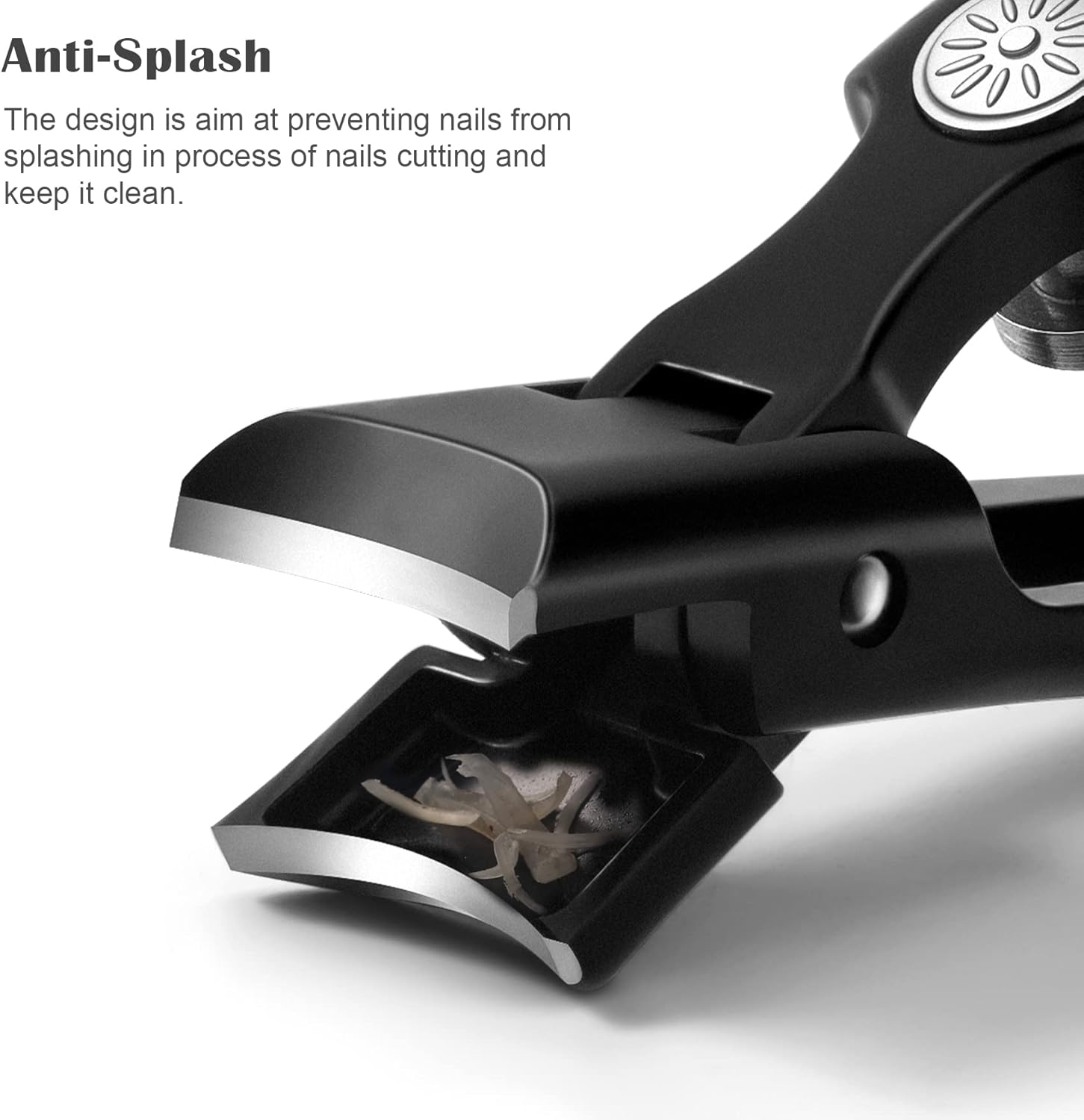 FVION Professional Nail Clipper with Glass Nail File, Wide Jaw Heavy Duty Nail Cutter - No Splash Toenail Clipper for Thick Nails with Lock & Catcher in a Beautiful Gift Box image number 5