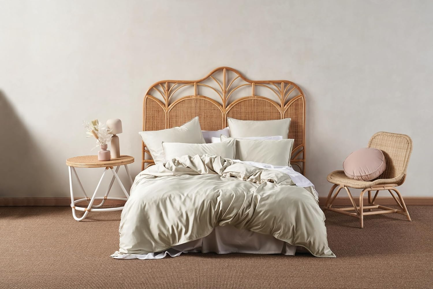 Linen House Haven Quilt Cover Set, White, Queen Bed Size