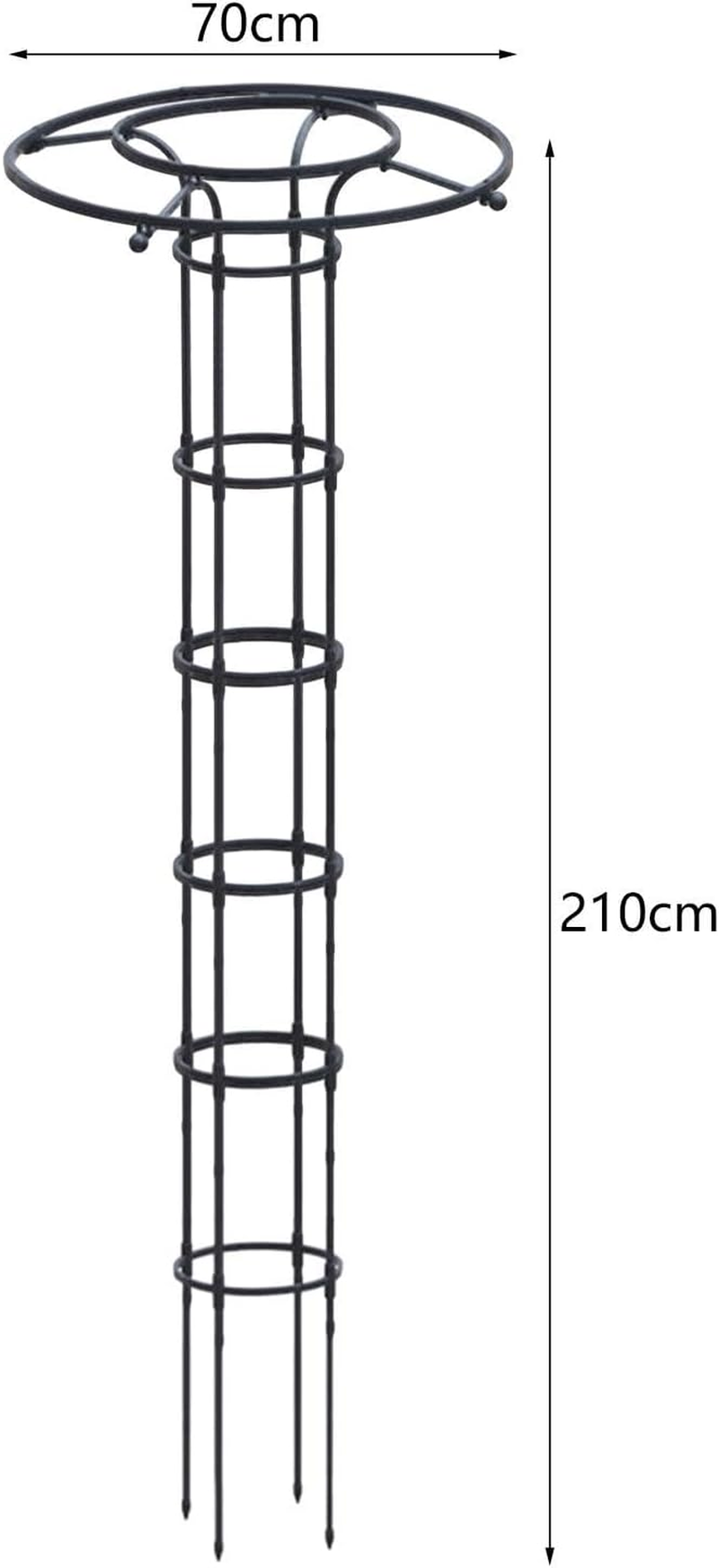 Dualoai Elegant Vertical Garden Trellis for Climbing Plants, 210Cm Height image number 5