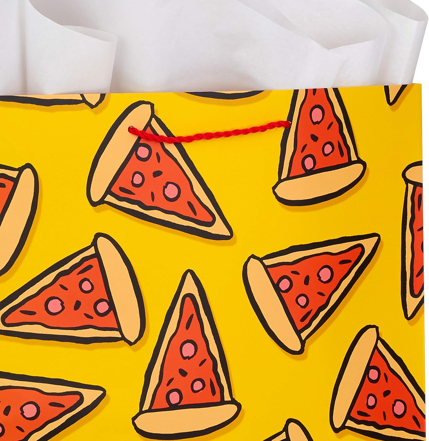 Hallmark 17" Extra Large Gift Bags (3-Pack for Kids Birthday Presents and Parties) Bundle, Jumbo, Pink, Blue, Yellow with Pizza - Large Pizza Bundle image number 3