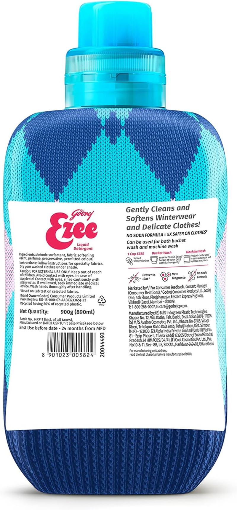 Godrej Ezee Liquid Detergent, 1 Liters image number 4