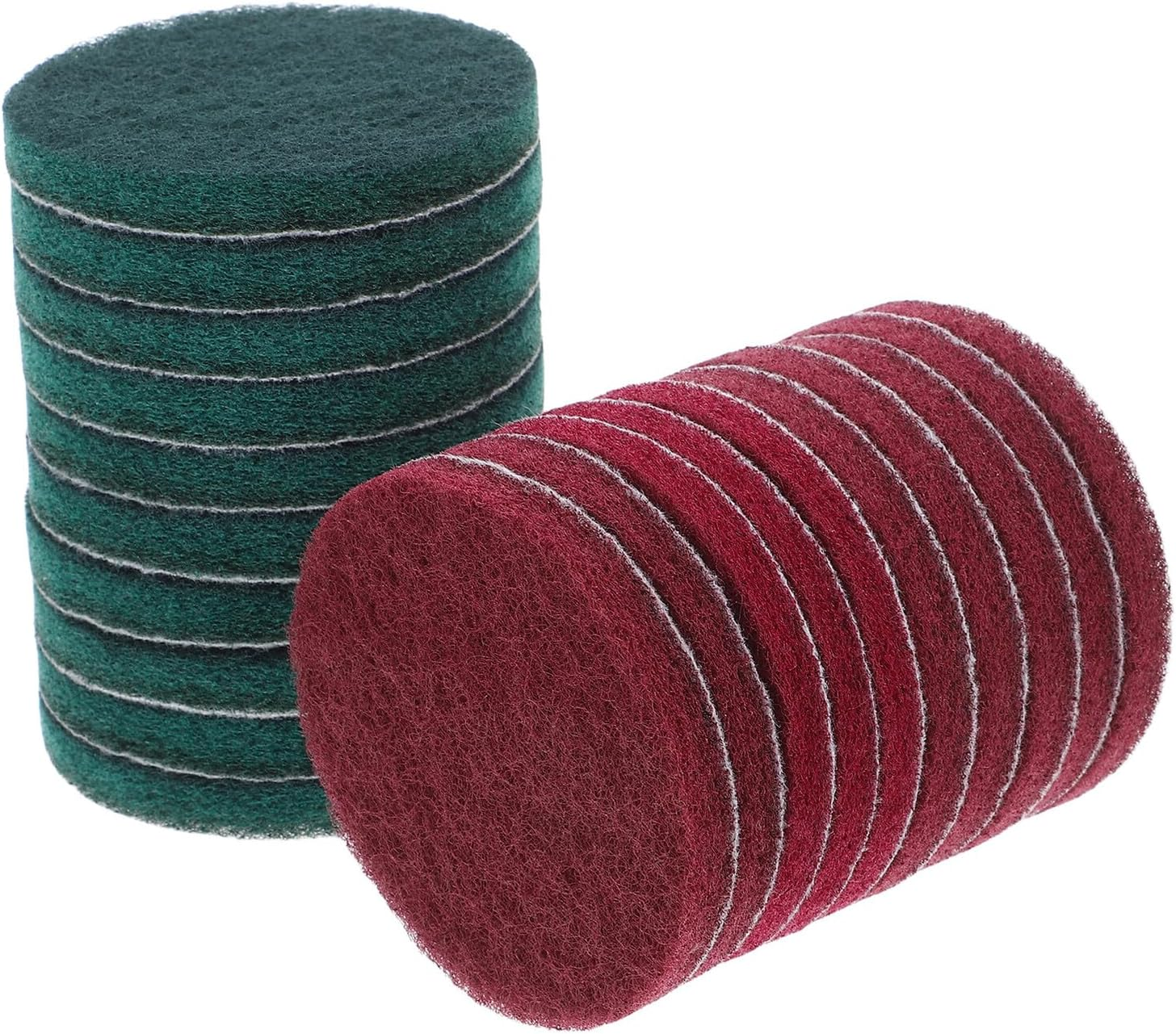 Alipis 20Pcs round Scouring Pads Set 4-Inch 320-400# Red and 600# Green Abrasive Drill Attachment Scrubber Pads for Household Cleaning and Polishing Tasks image number 2