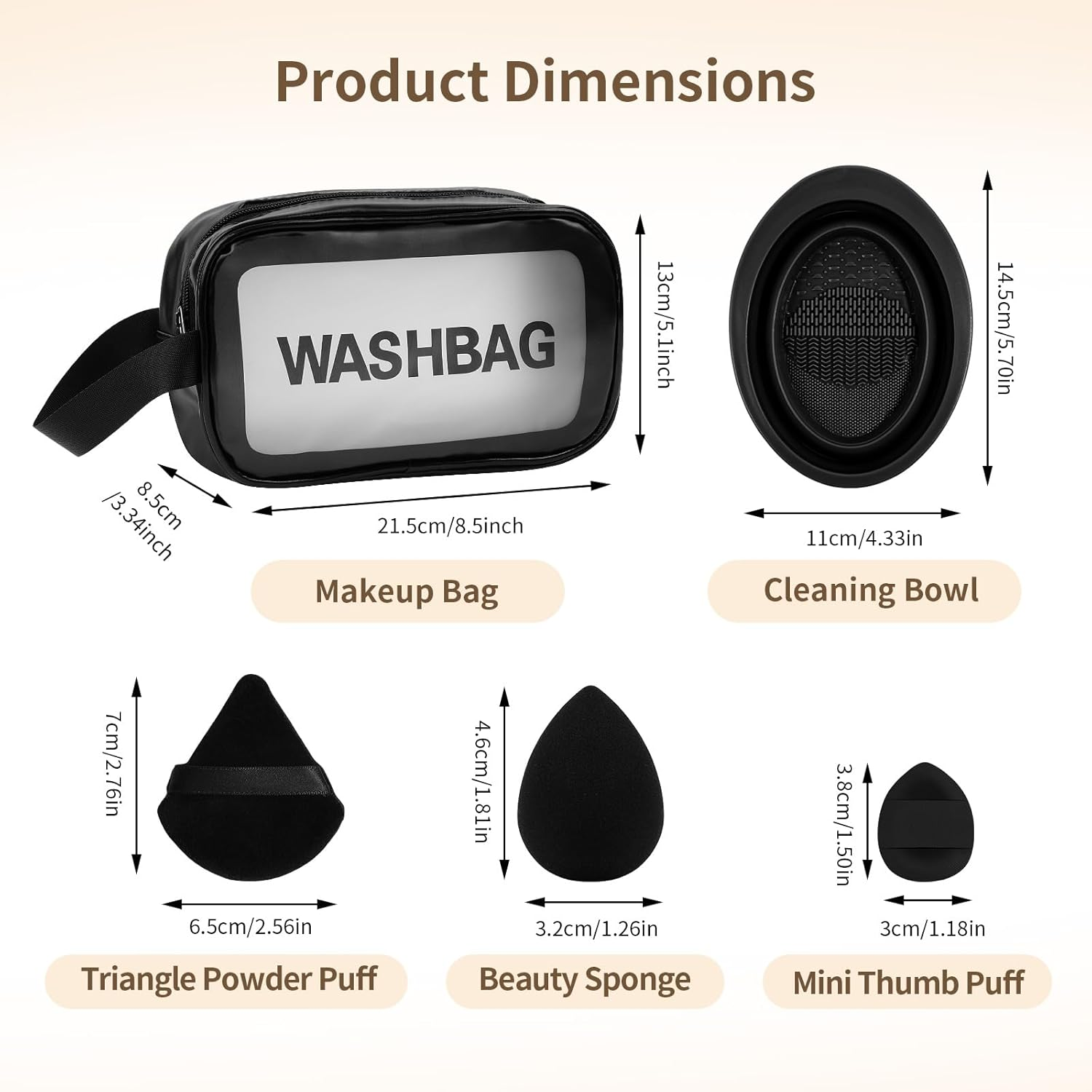 Make up Brushes, MAANGE 30 Pcs Professional Makeup Brush Set for Foundation Blending Powder Blush Concealers Eyeshadow, 5 Products Included, Makeup Brushes Black, 30 Piece Set