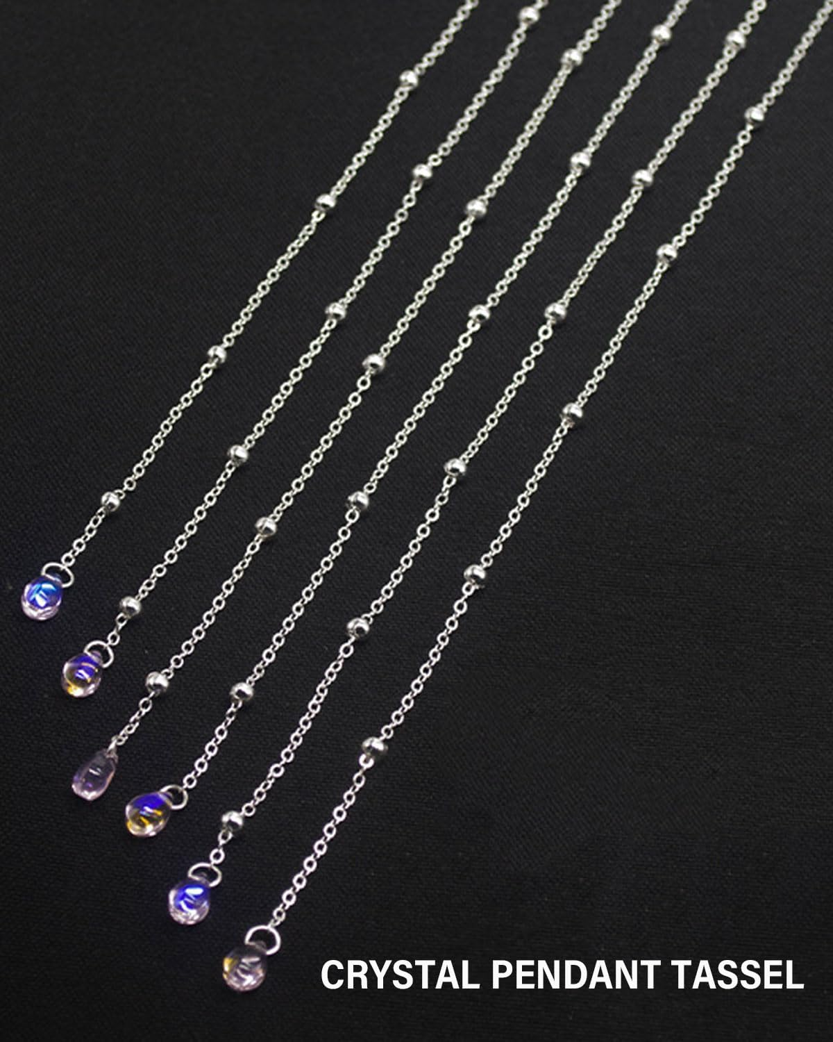 MOPZIJA 1 Piece Luxury Crystal Head Chain Head Jewellery Women'S Crystal Headpiece Jewellery Head Chain Silver Head Chain Shinny Boho Style