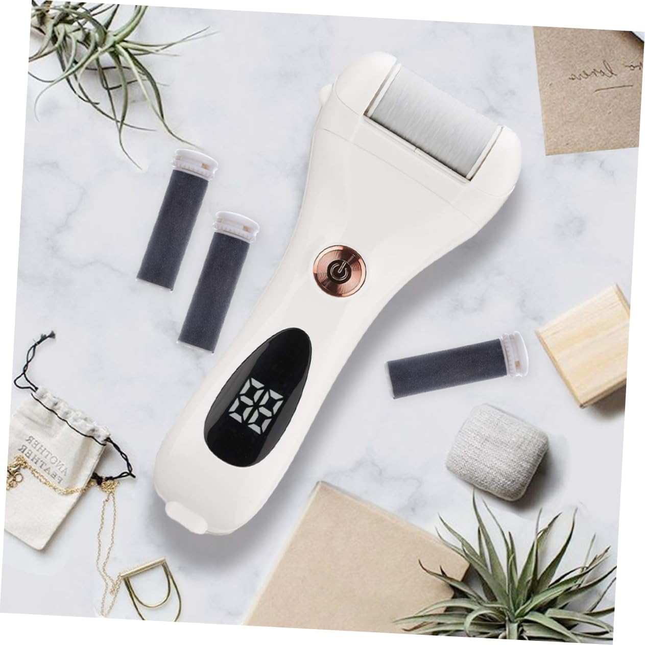 NULYLU 6Pcs Replacement Rollers Heads for Electric Pedicure Foot File Callus Remover Easy to Use